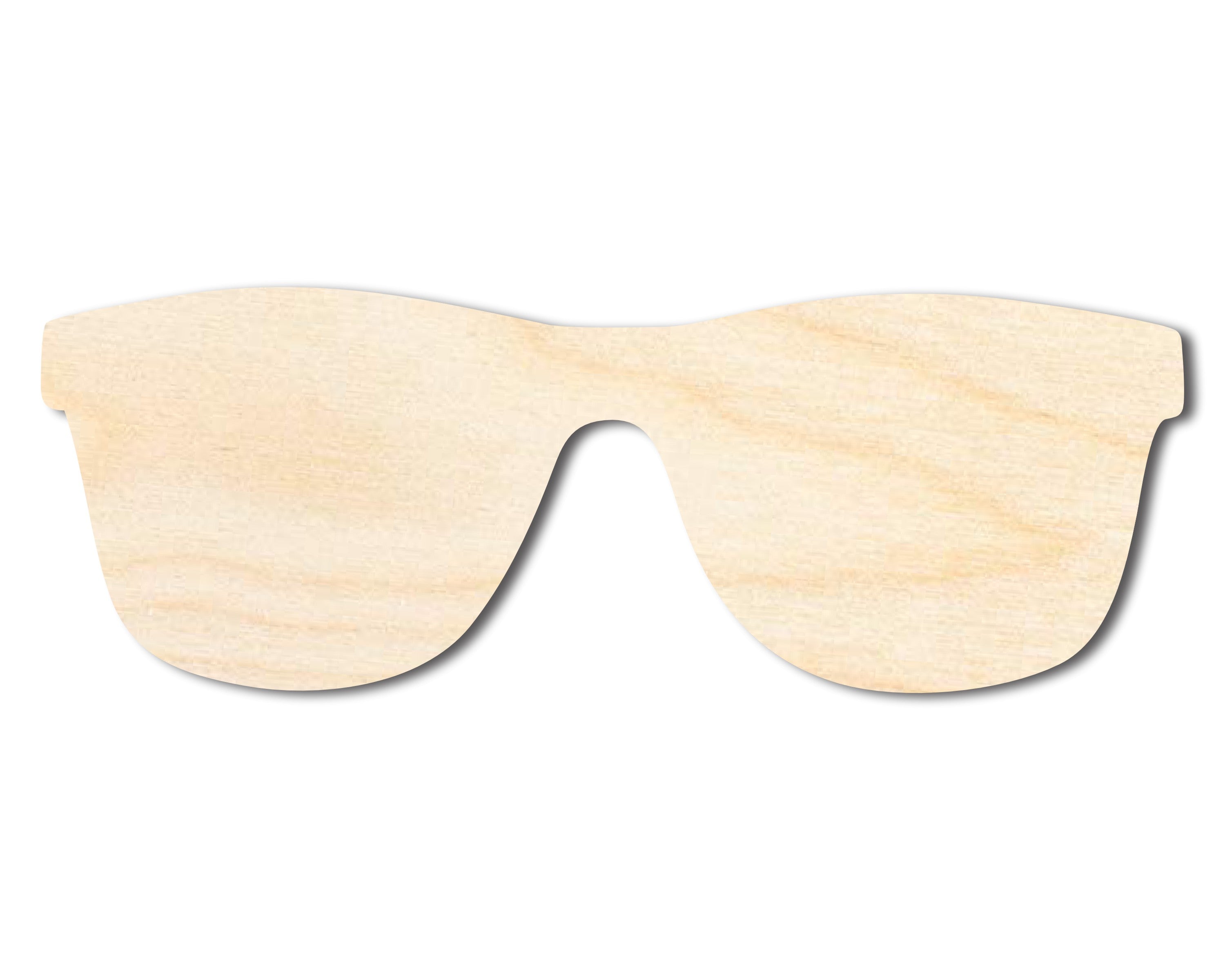 Bigger and Improved Unfinished Wood Sunglasses Silhouette DIY Craft Cutout for Creative Projects