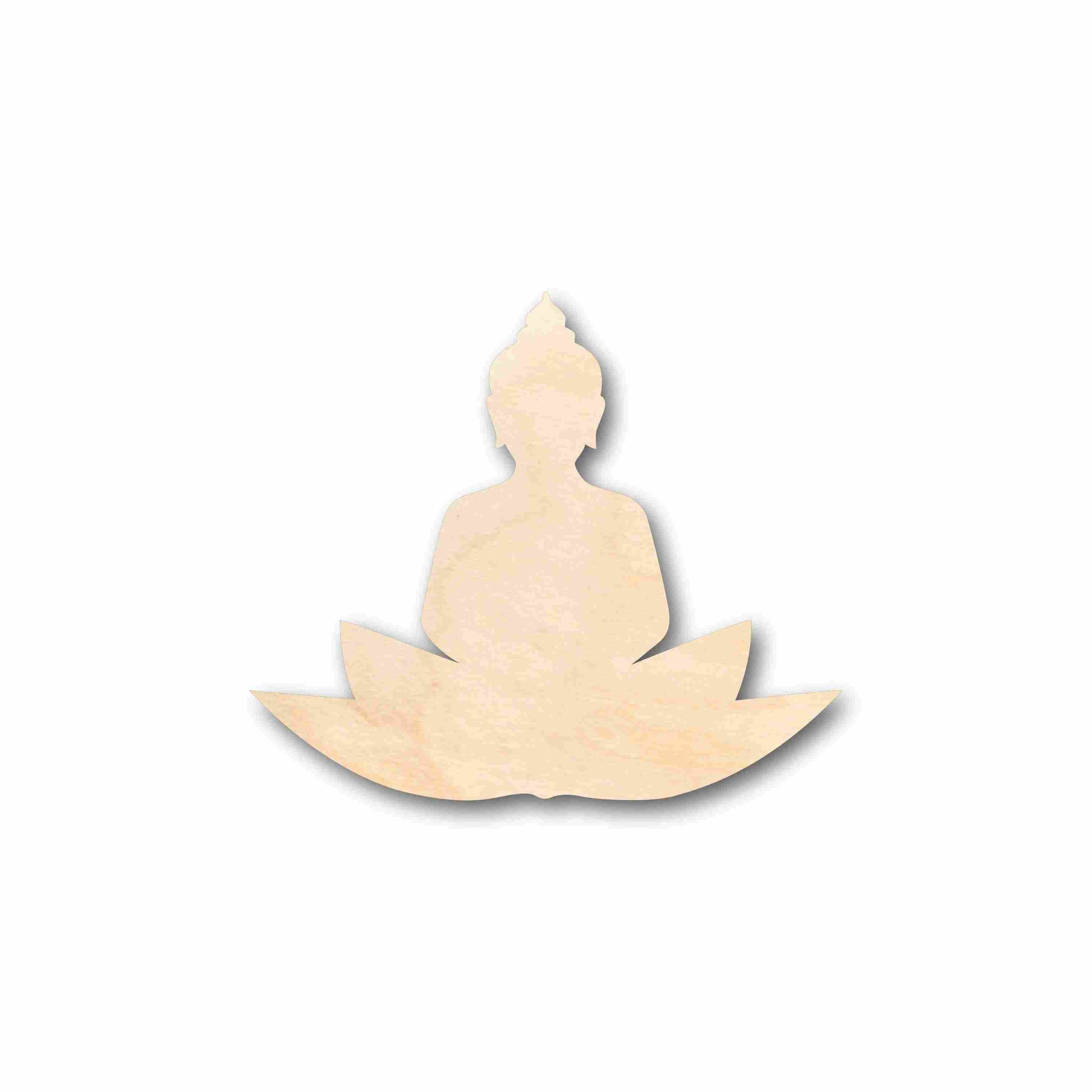 DIY Unfinished Wood Buddha Silhouette - Up to 46 Inches for Crafts