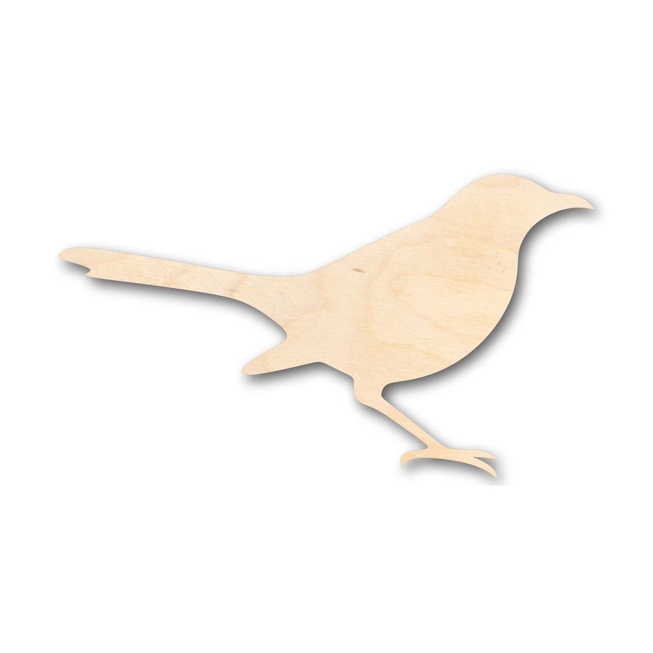 Unfinished Baltic Birch Mockingbird Wood Shapes for Up to 46 DIY Projects