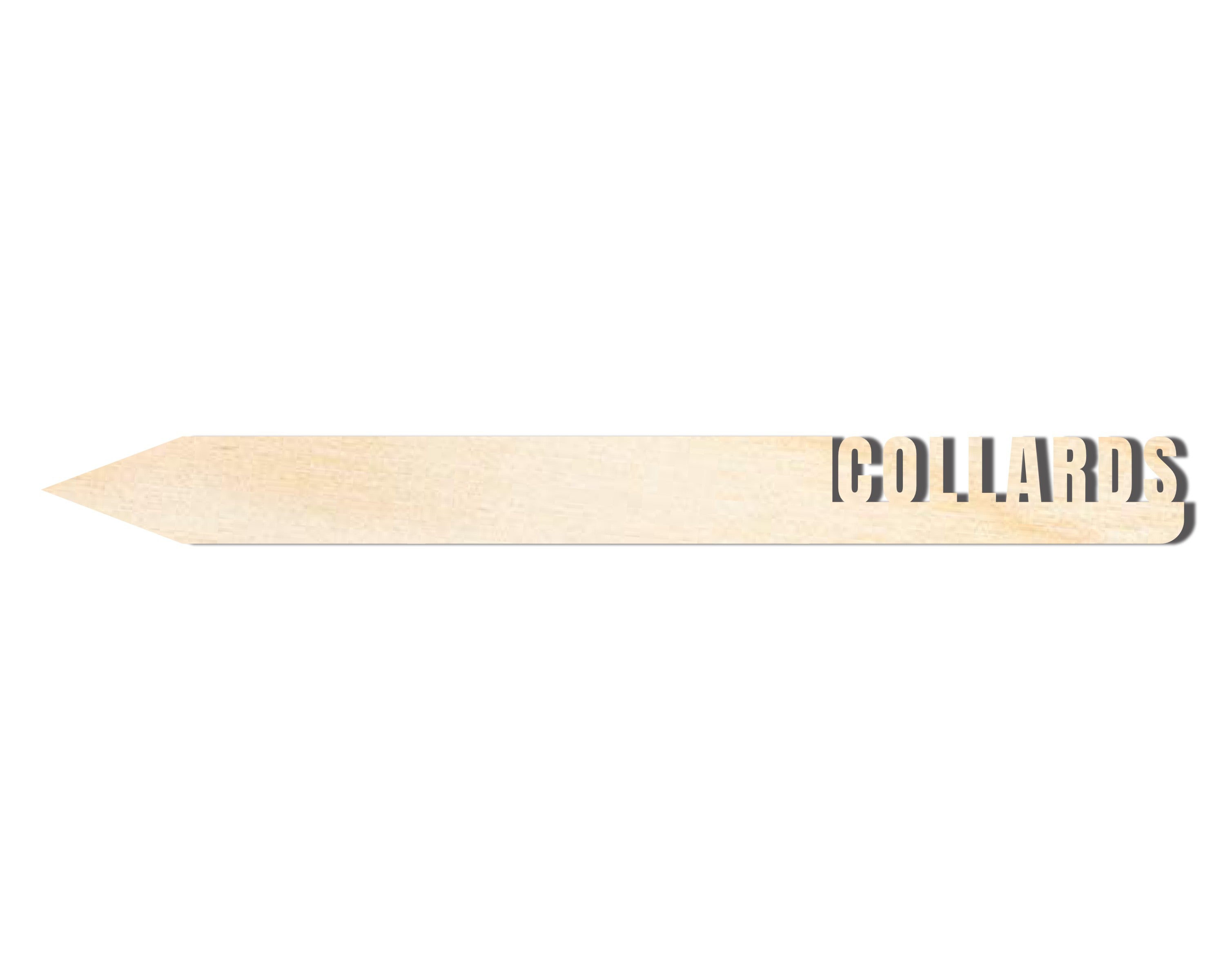 DIY Unfinished Baltic Birch Collards Garden Stake - Up to 24 Sizes Available