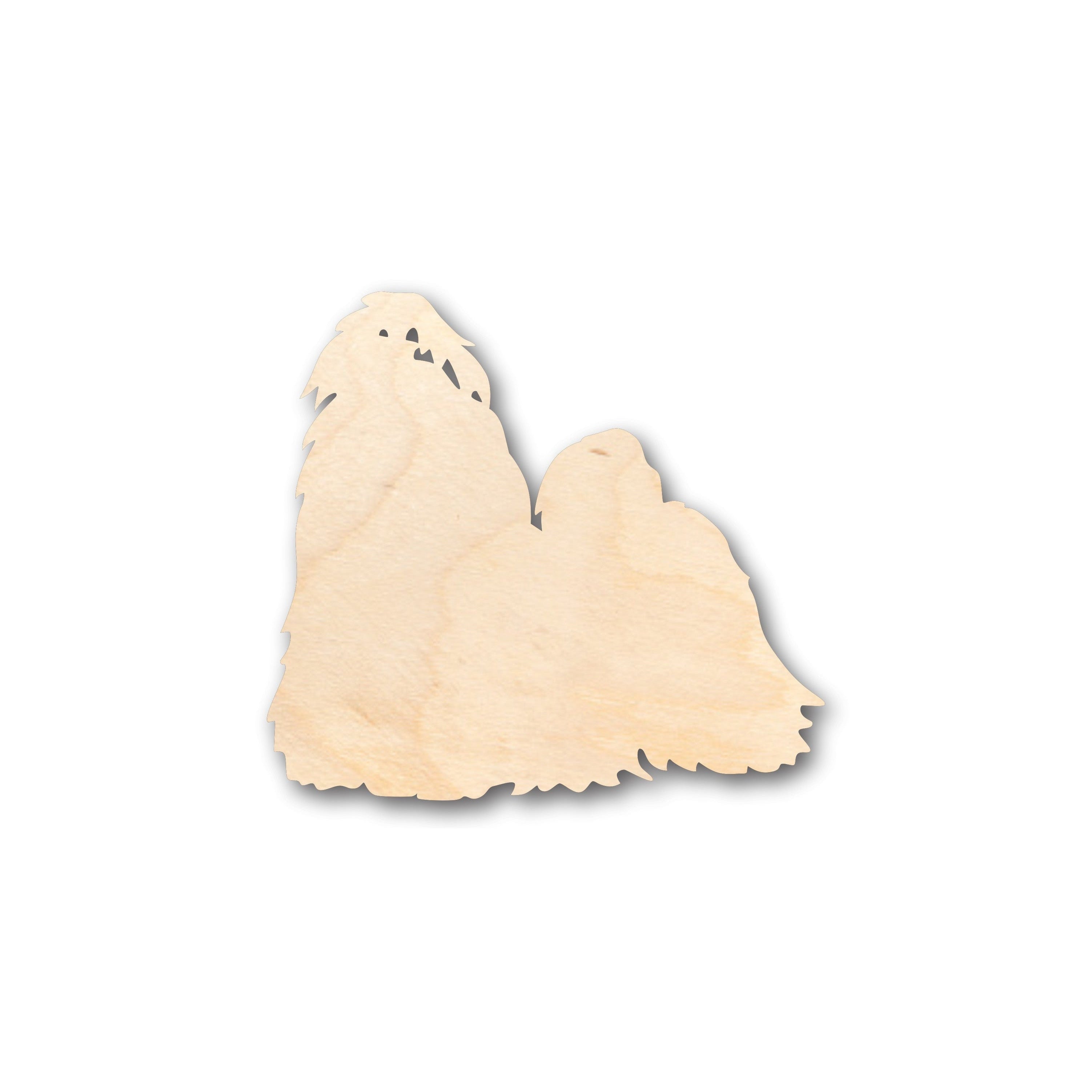 Unfinished Baltic Birch Plywood Shih Tzu Dog Shape - Ideal for Up to 46 DIY Craft Projects
