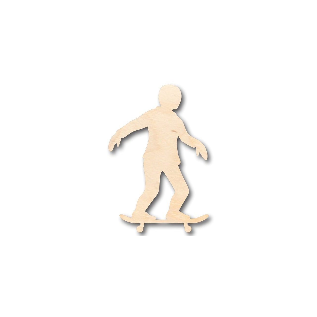 DIY Unfinished Wood Skater Shape for Sports and Crafts up to 46