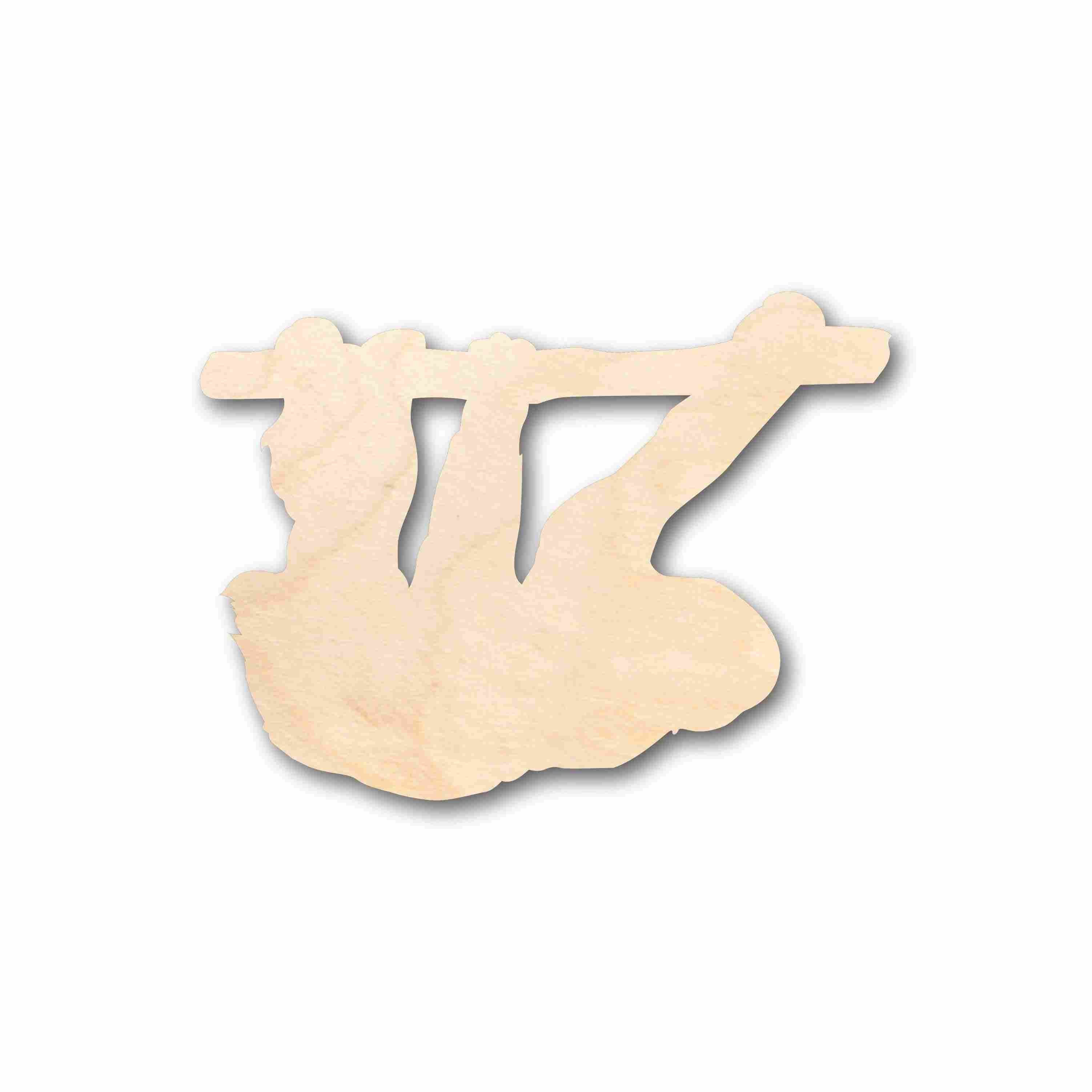 DIY Unfinished Sanded Wood Sloth Silhouette - Up to 46 Craft Options