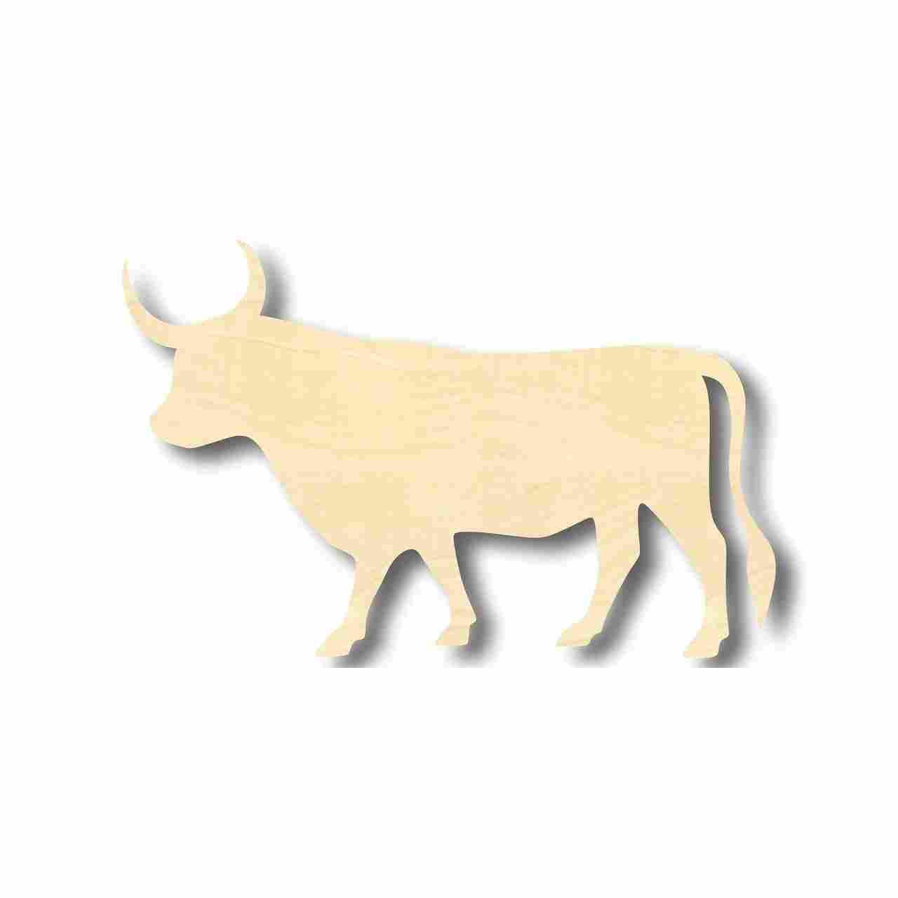 DIY Unfinished Wood Bull Shape Craft, Sizes Up to 46 Inches