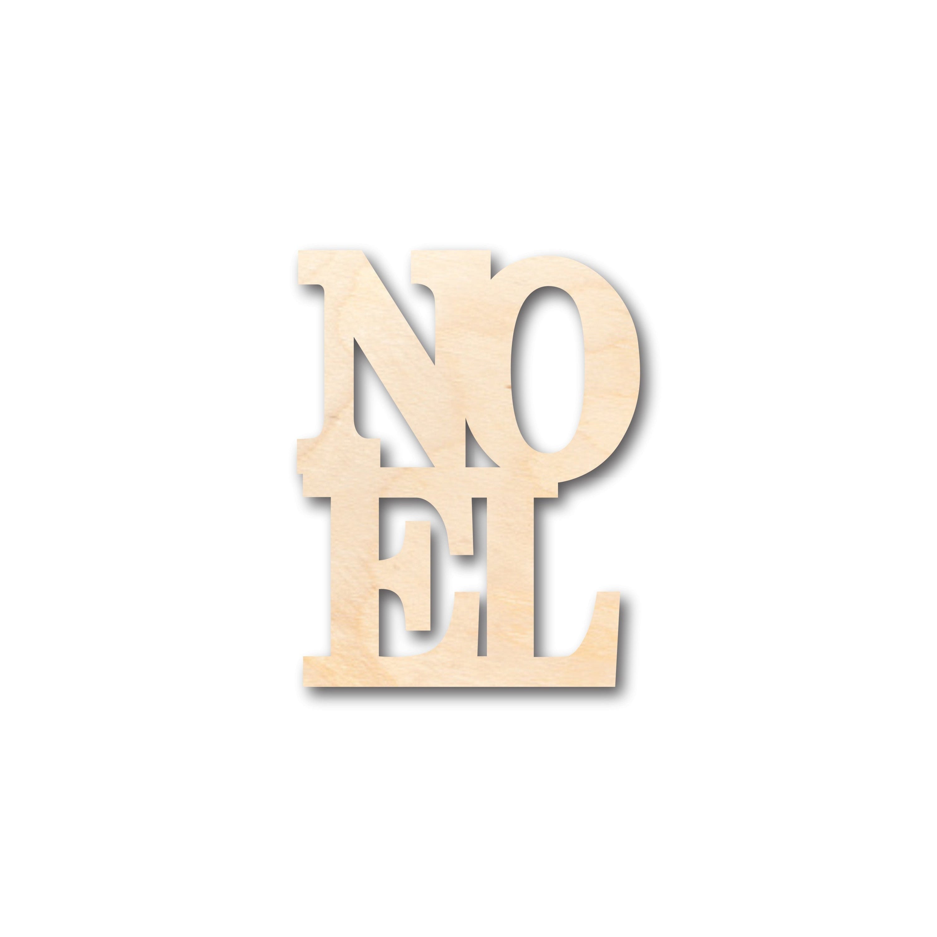 Unfinished DIY Wood Craft in Noel Shape - Available for Up to 46 Creative Projects
