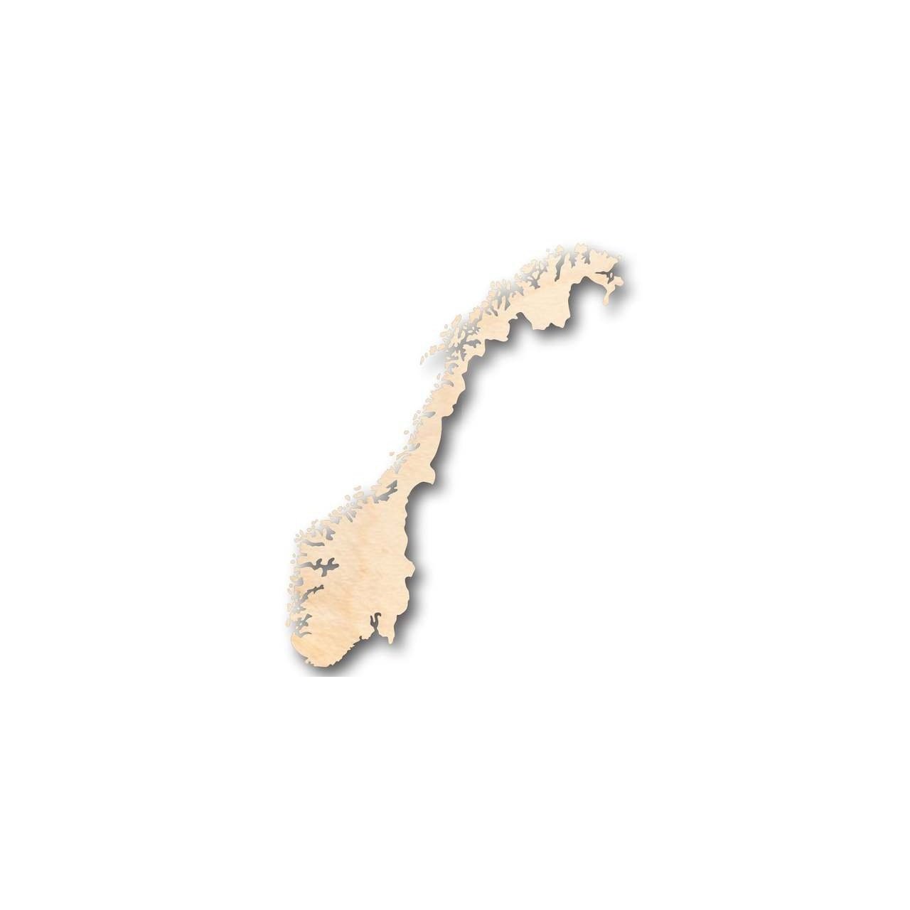 Unfinished Wood Norway-shaped Country Craft Items for Up to 46 DIY Projects