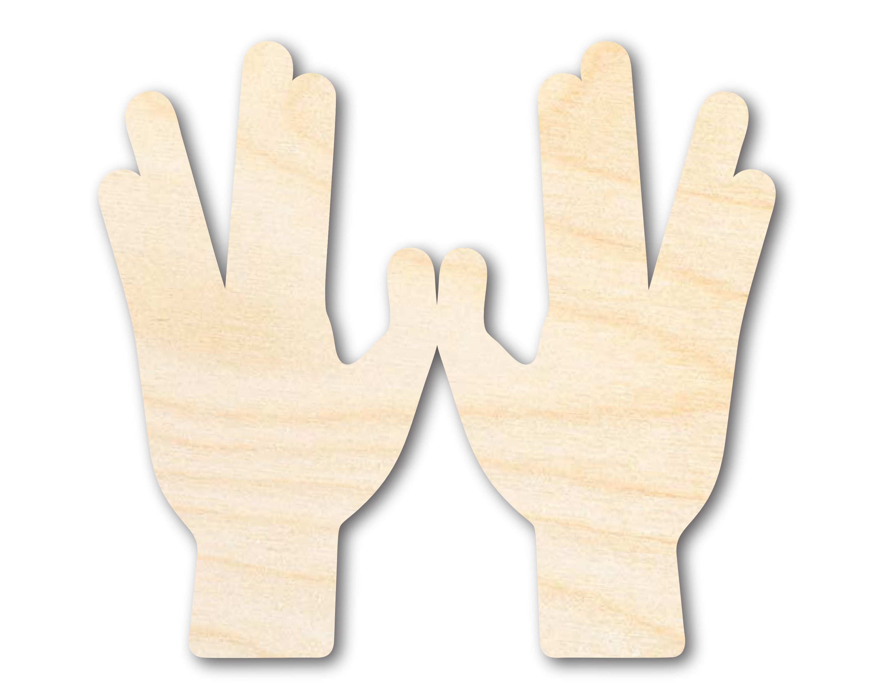 DIY Unfinished Baltic Birch Priestly Blessing Hands Shape Cutout up to 46 Inches
