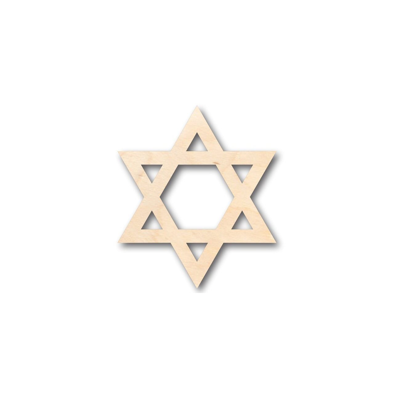 Unfinished DIY Wood Star of David in Israel Shape for Hanukkah Craft Projects - Sizes Up to 46 Inches