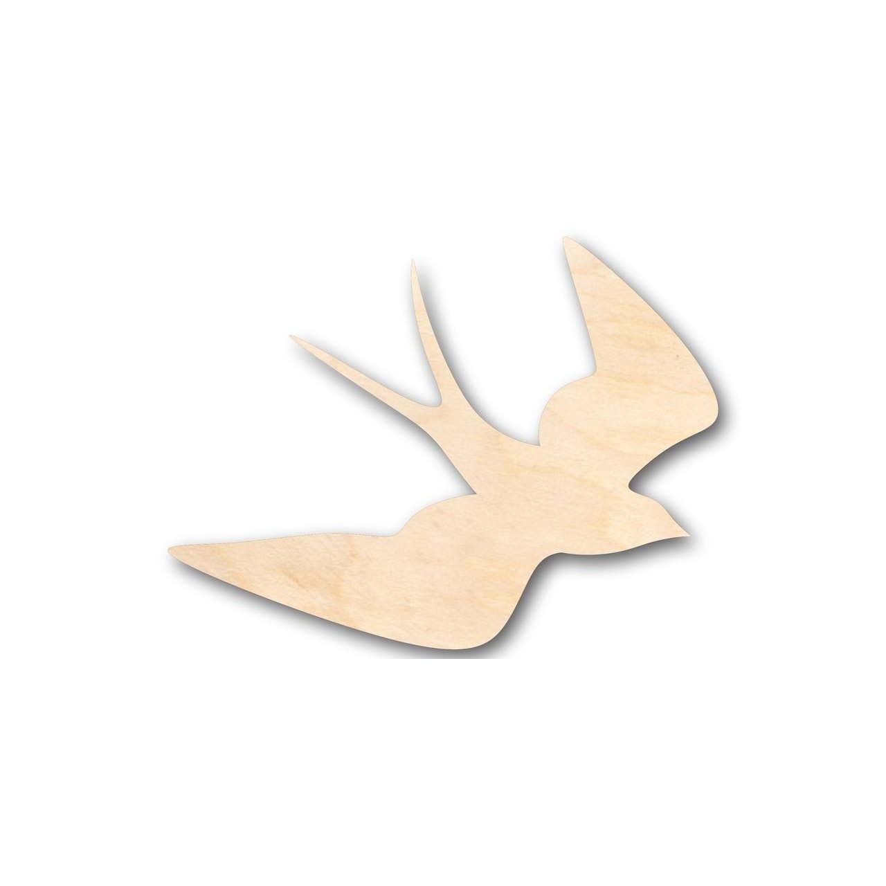 Unfinished Wood Swallow Shape - Ideal for Bird - Themed Animal Crafts - Up to 46 DIY Projects