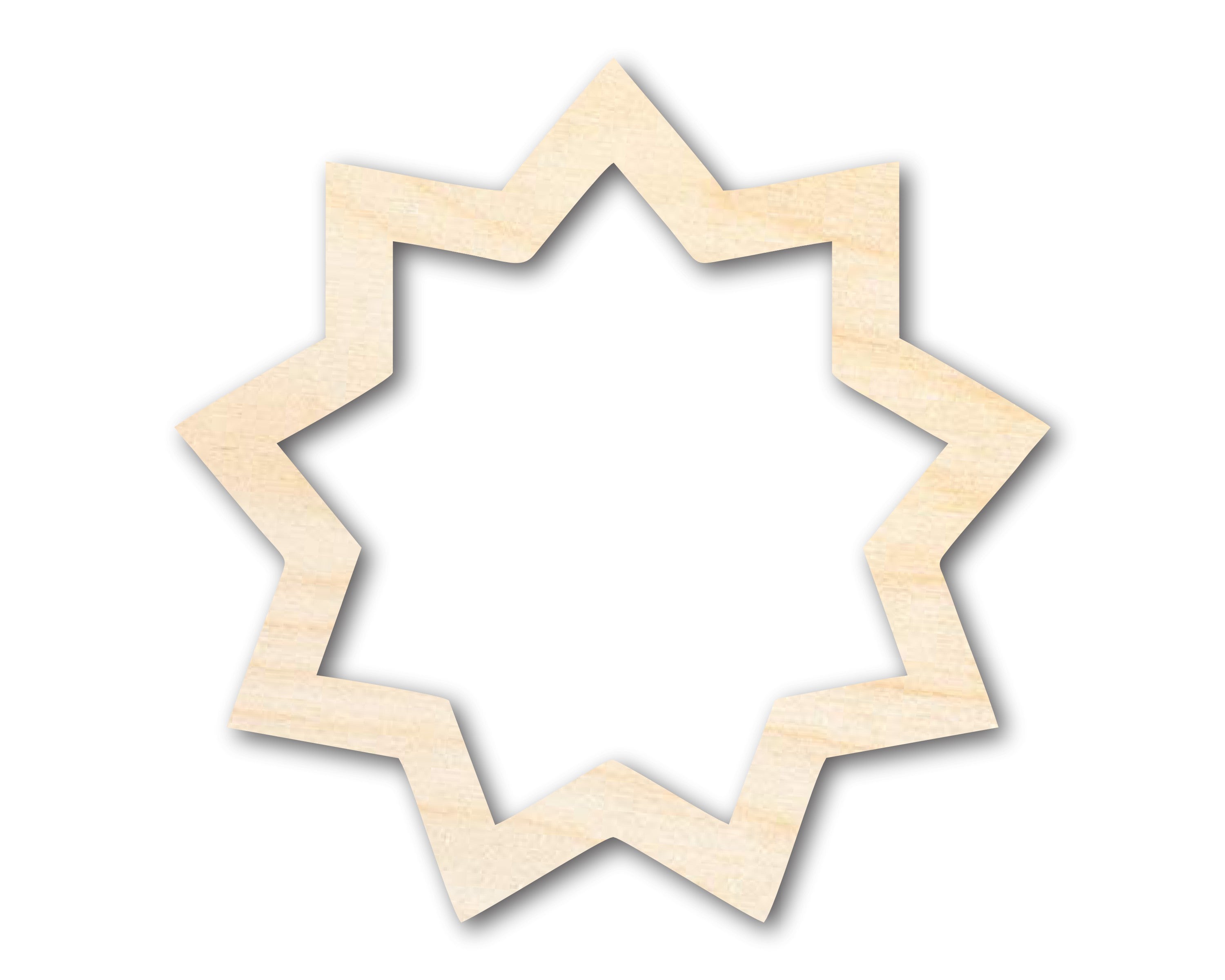 Unfinished DIY Craft Cutout of Baha'i Symbol Shape - Up to 46 Inches for Various DIY Projects