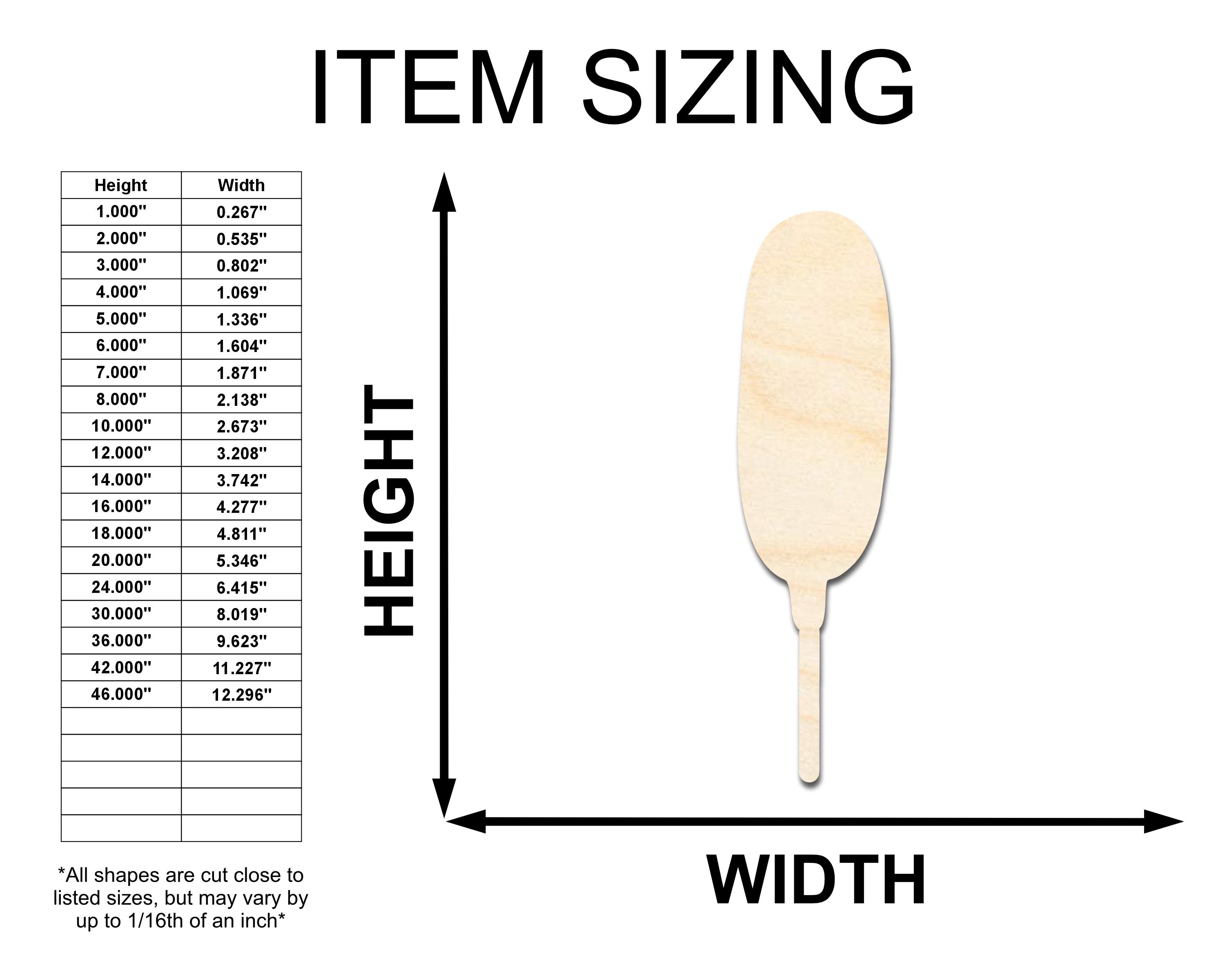Unfinished Baltic Birch Wood Corn Dog Shape Cutout for DIY Crafts in Food and Fun Fair Themes, Sizes up to 46 Inches