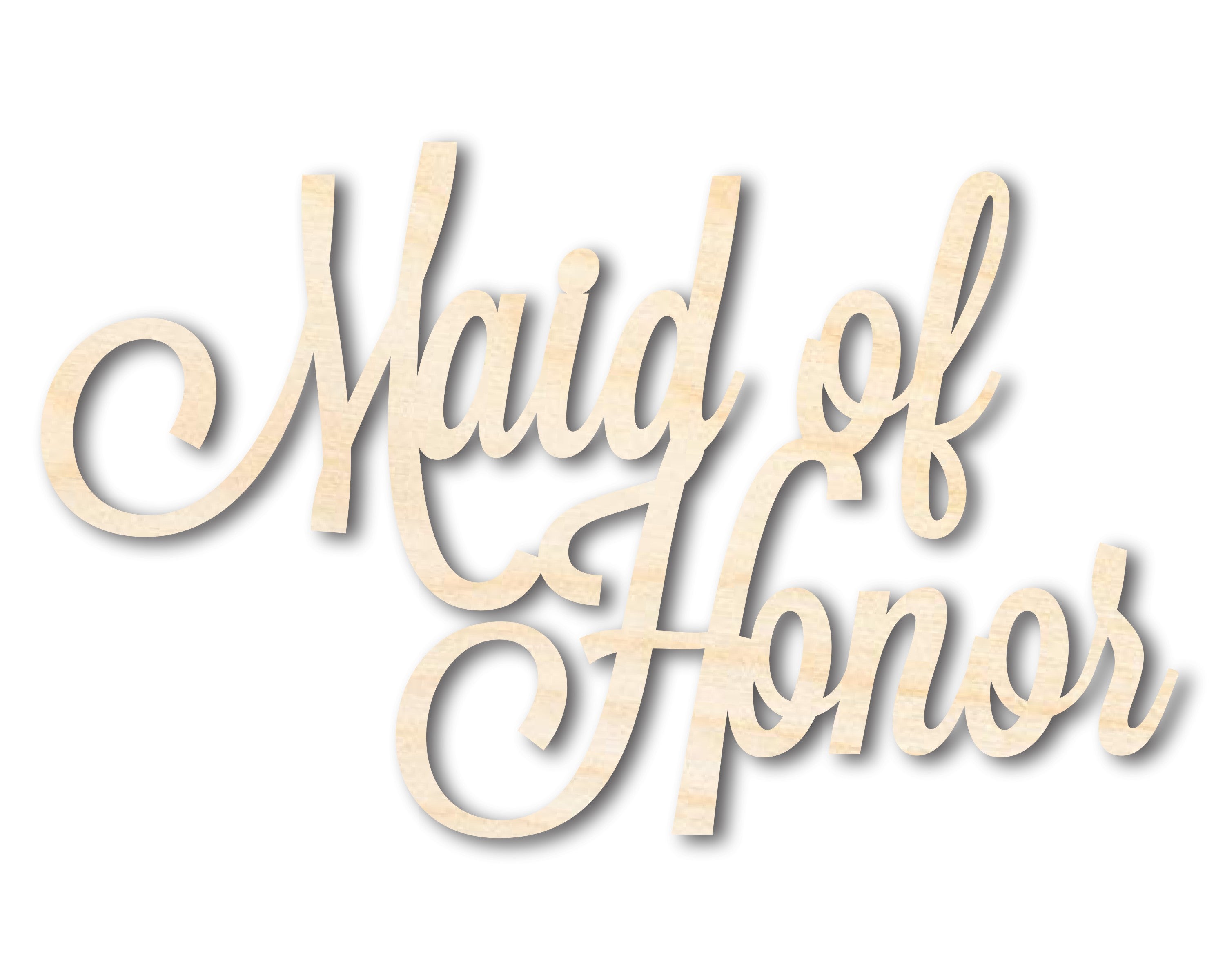 Unfinished Baltic Birch Wood Maid of Honor Shape for Craft - Up to 36 Inches