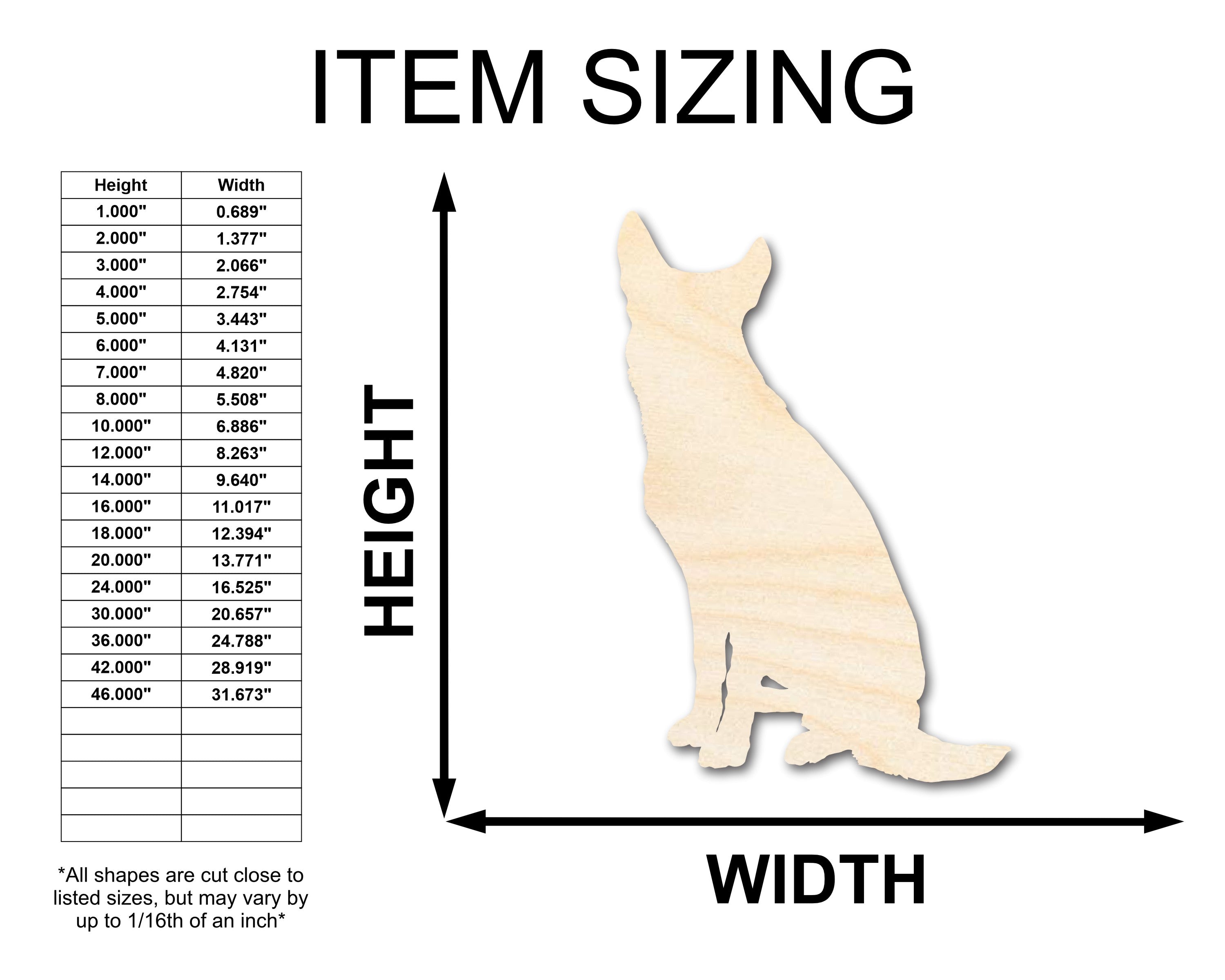 Up to 46-Inch Unfinished Wood Sitting Dog Shape Craft Piece