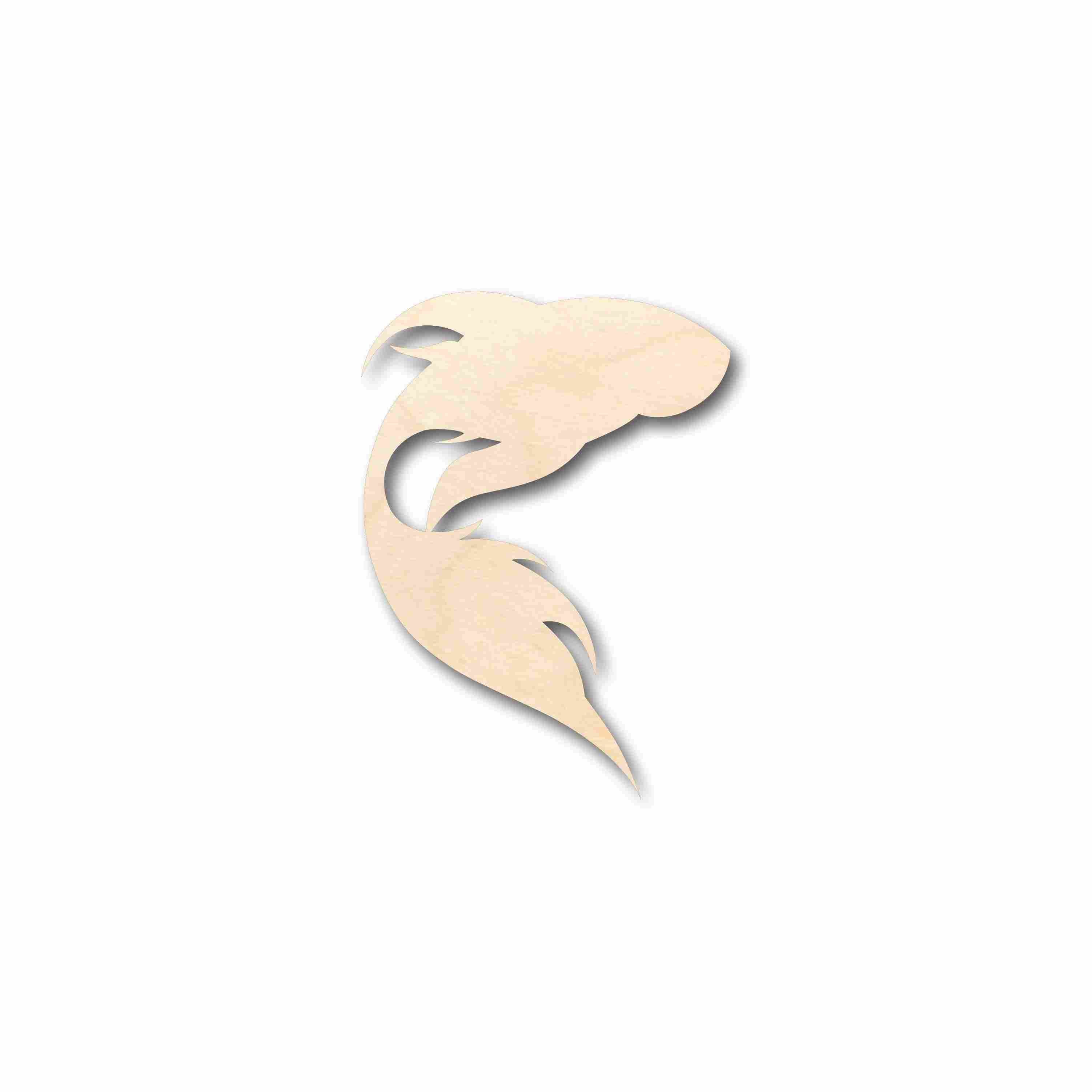 Unfinished Baltic Birch Wood Koi Fish and Goldfish Silhouette Craft Supplies for Up to 46 DIY Projects