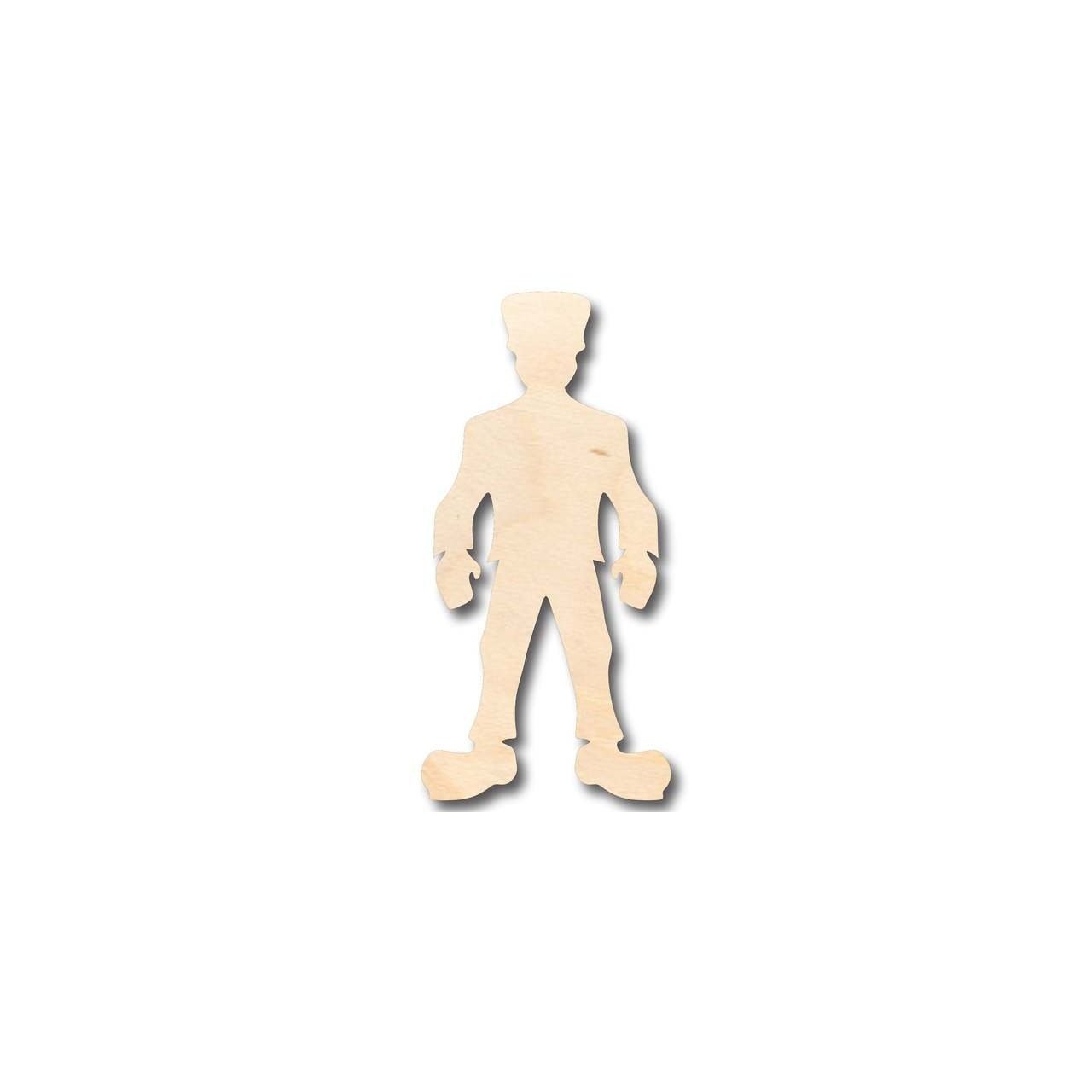 Unfinished Wood DIY Craft in Frankenstein Monster Shape for Halloween up to 46 Pieces of Do - It - Yourself Projects