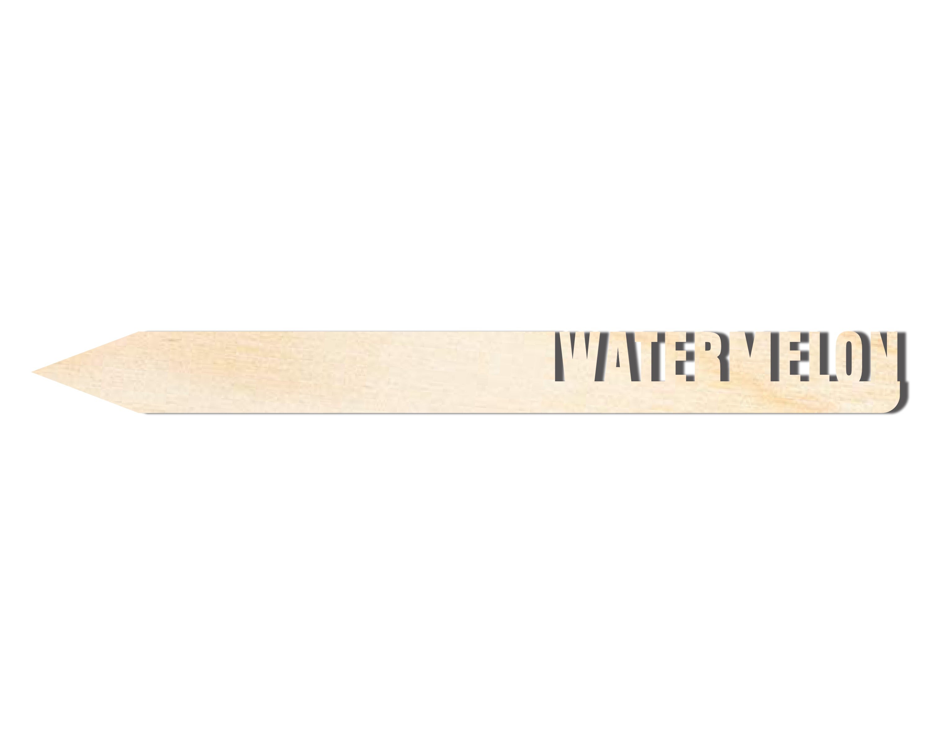 Unfinished Baltic Birch Wood Watermelon-shaped Garden Stake for DIY Crafts with up to 24 DIY Possibilities