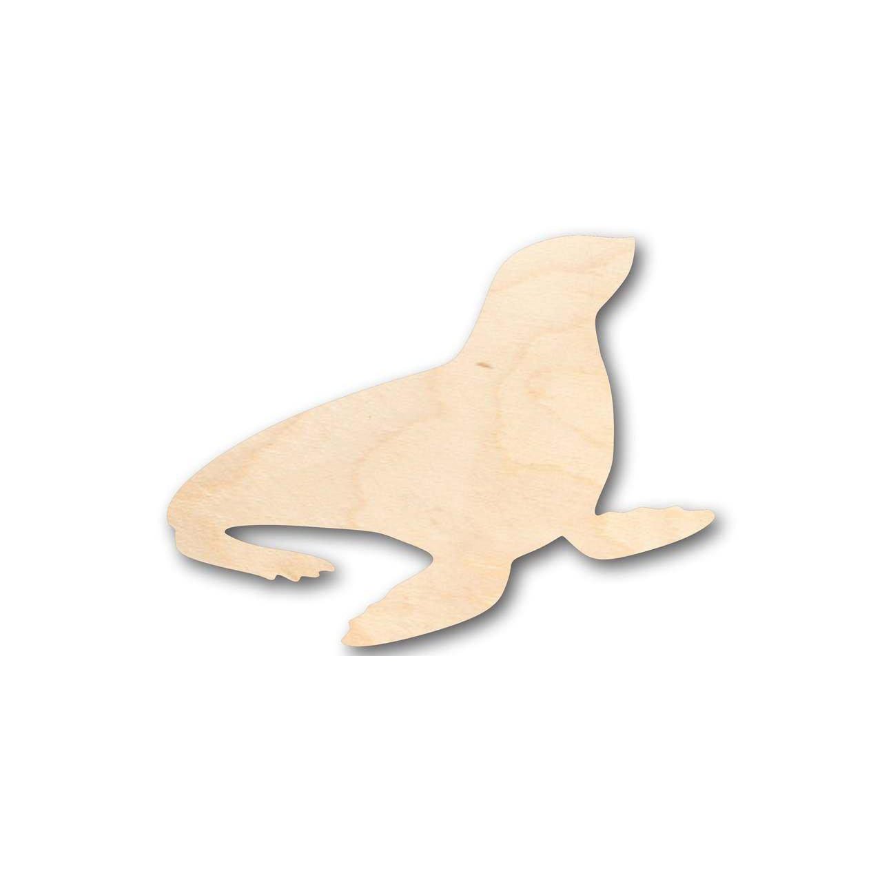 Unfinished Ocean Seal - Shaped Wood Crafts for Nursery DIY Projects up to 46 Pieces