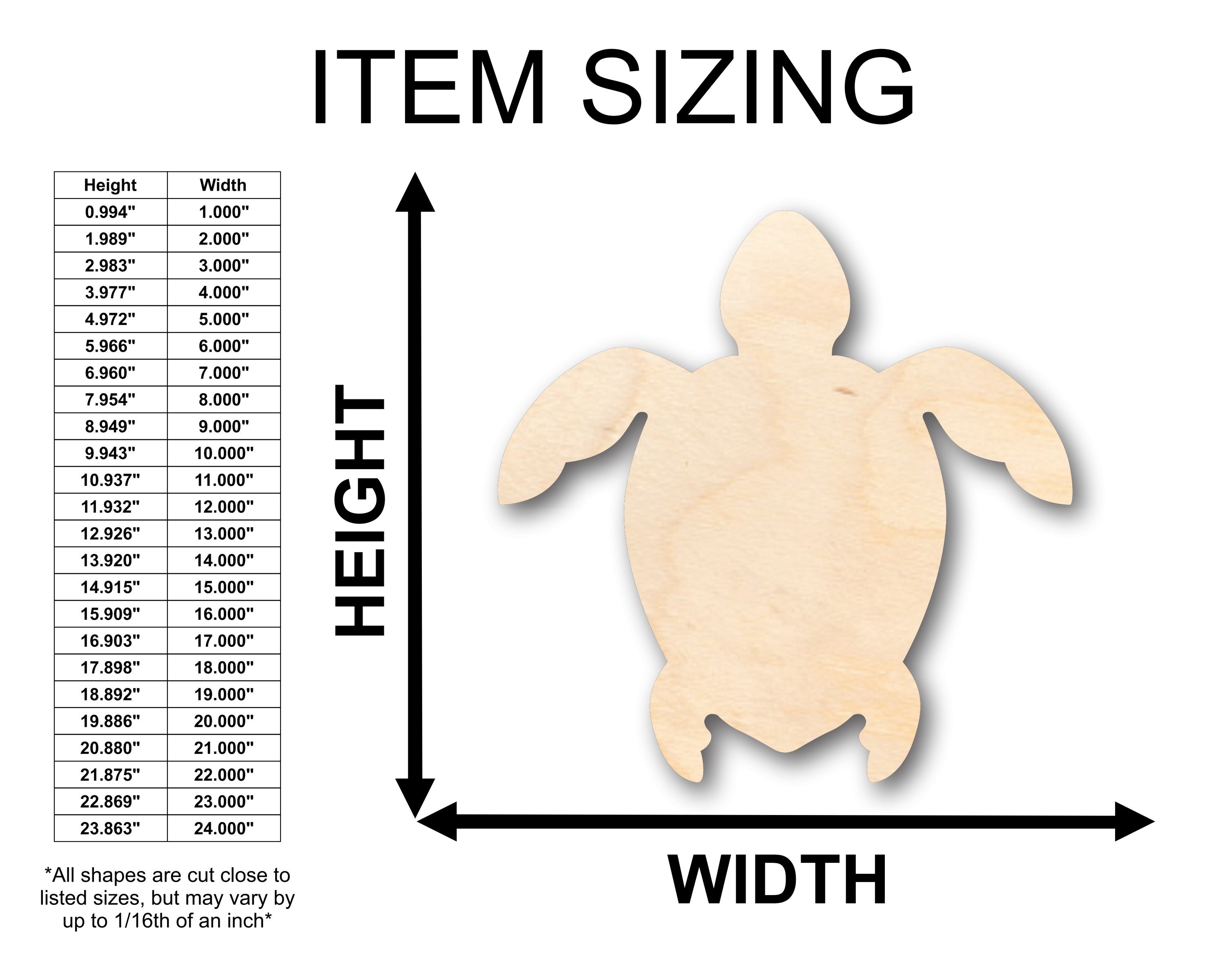 DIY Unfinished Wood Turtle Shapes - Up to 46 Pieces for Crafts