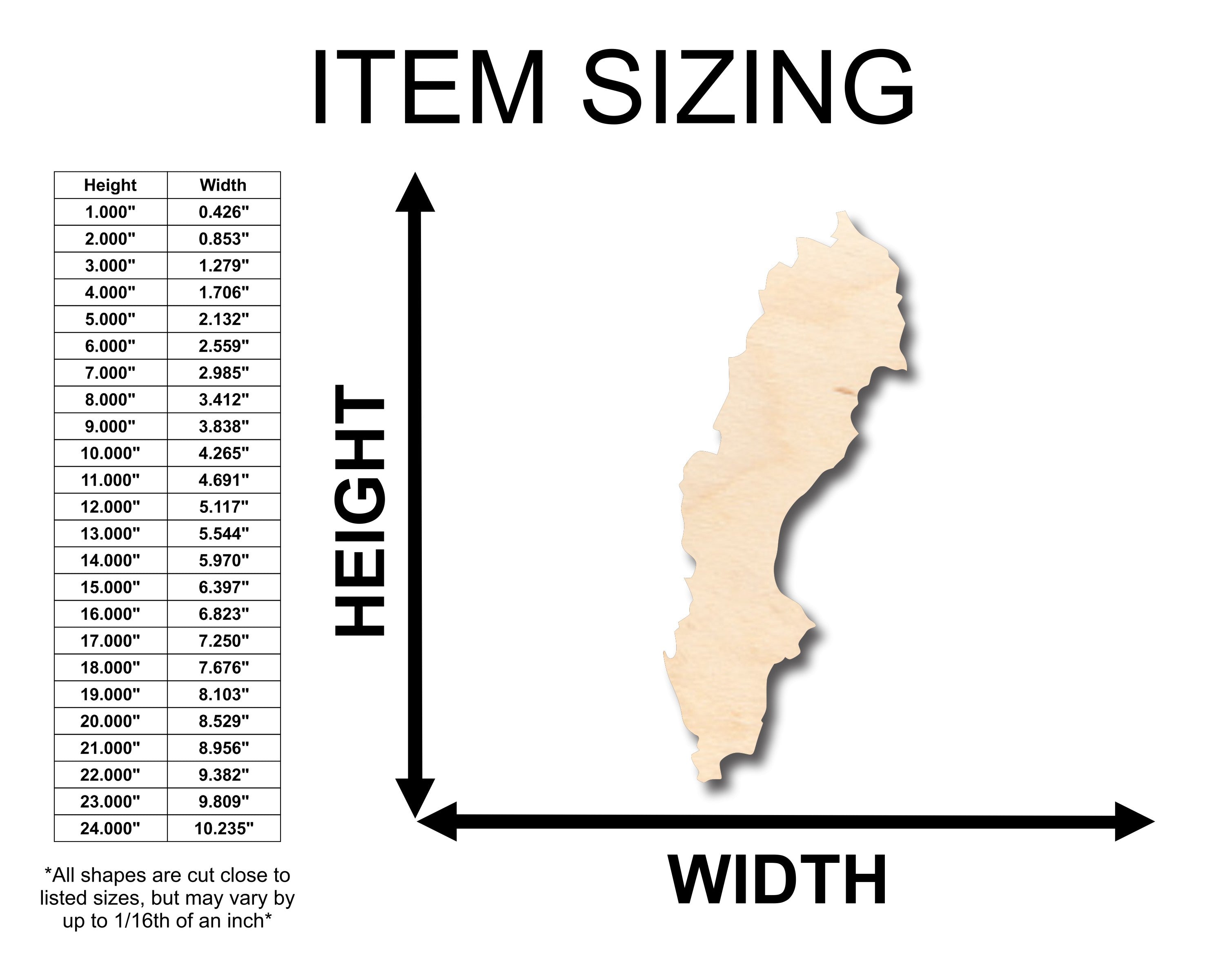 DIY Unfinished Sweden Country Shape Wood Crafts up to 46 Pieces