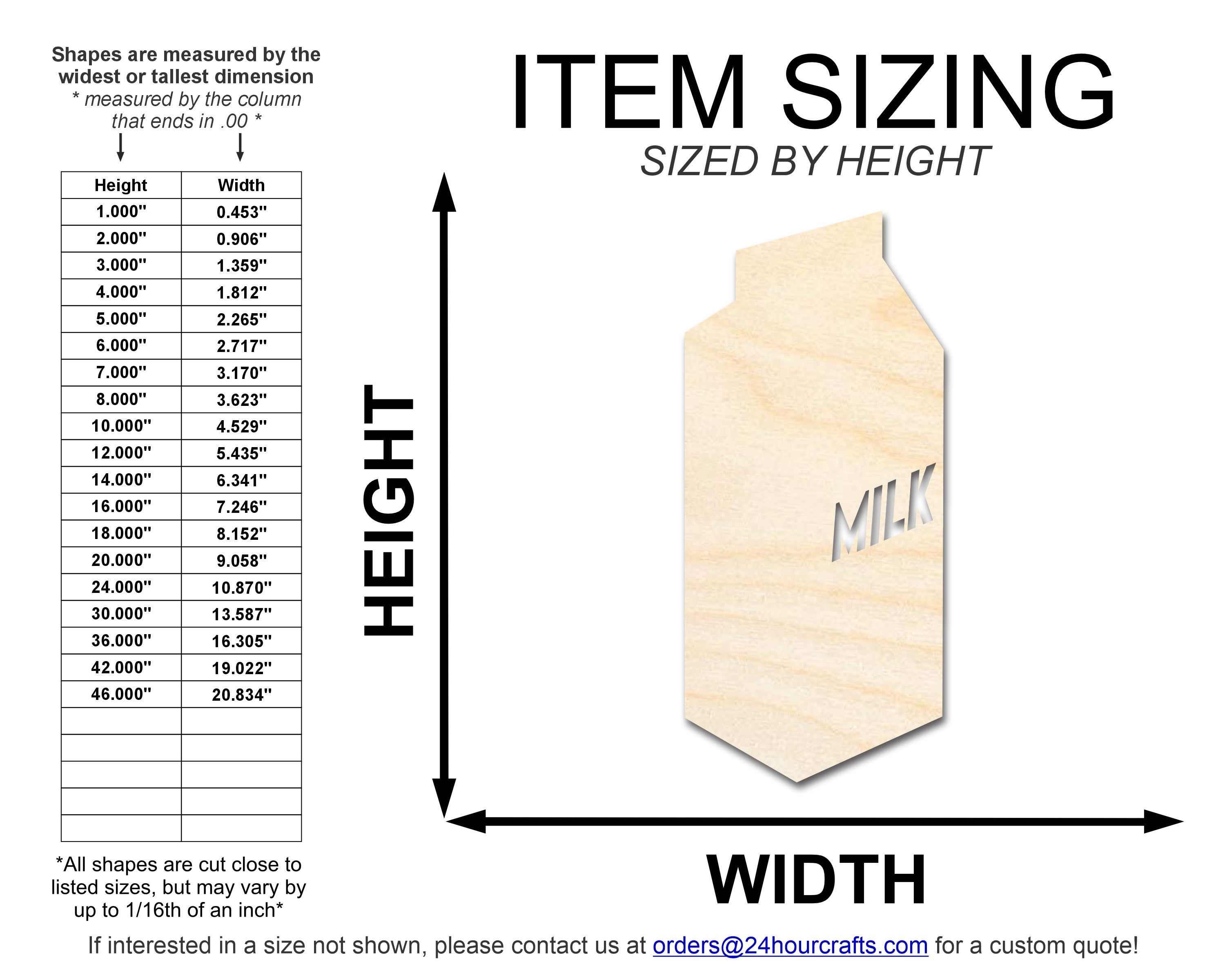 Unfinished DIY Craft Cutout in the Shape of a Wood Milk Carton, Suitable for Up to 46 DIY Projects