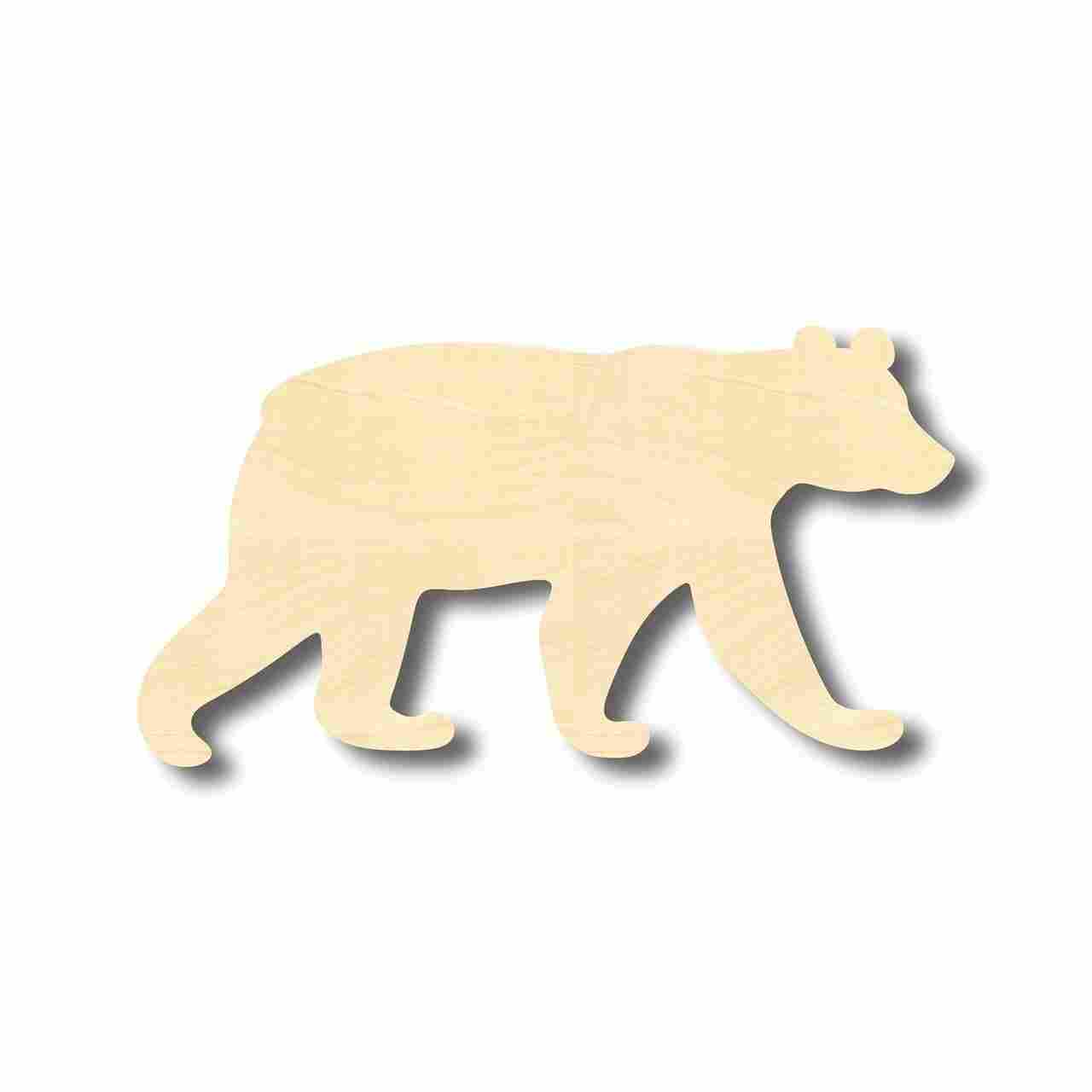 DIY Unfinished Wood Black Bear Shape Craft up to 24 Inches