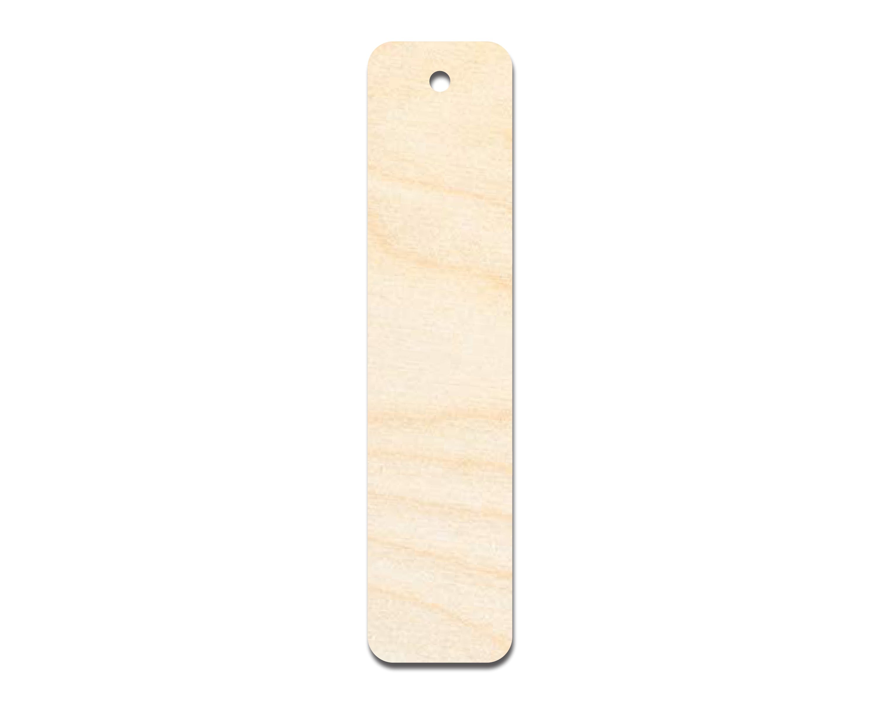 DIY Unfinished Baltic Birch Wood Bookmark Cutouts in Round & Rectangle Shapes (Up to 12)
