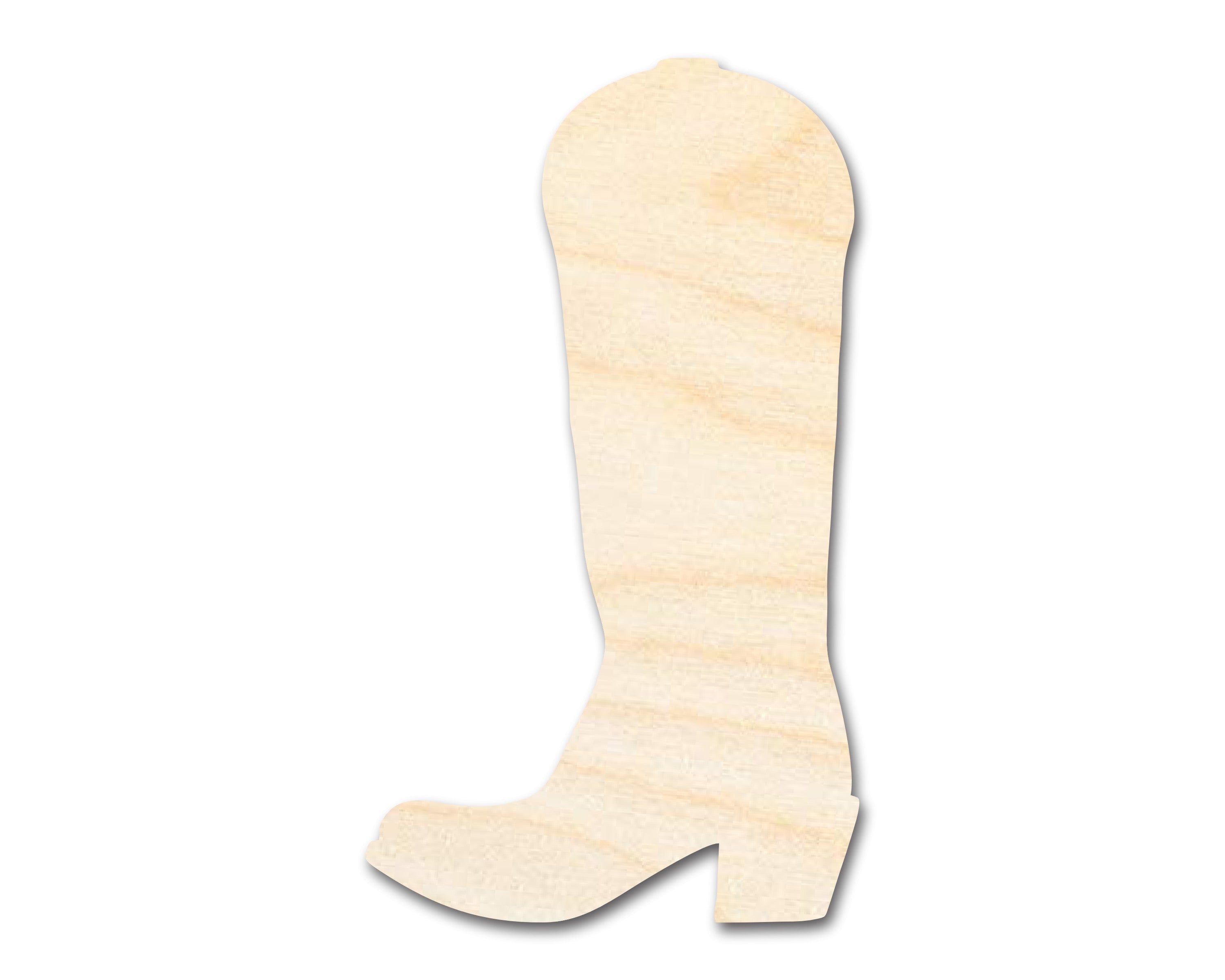 Unfinished Wood Cowgirl Boot Shape for DIY Crafts - Up to 46 Pieces Available