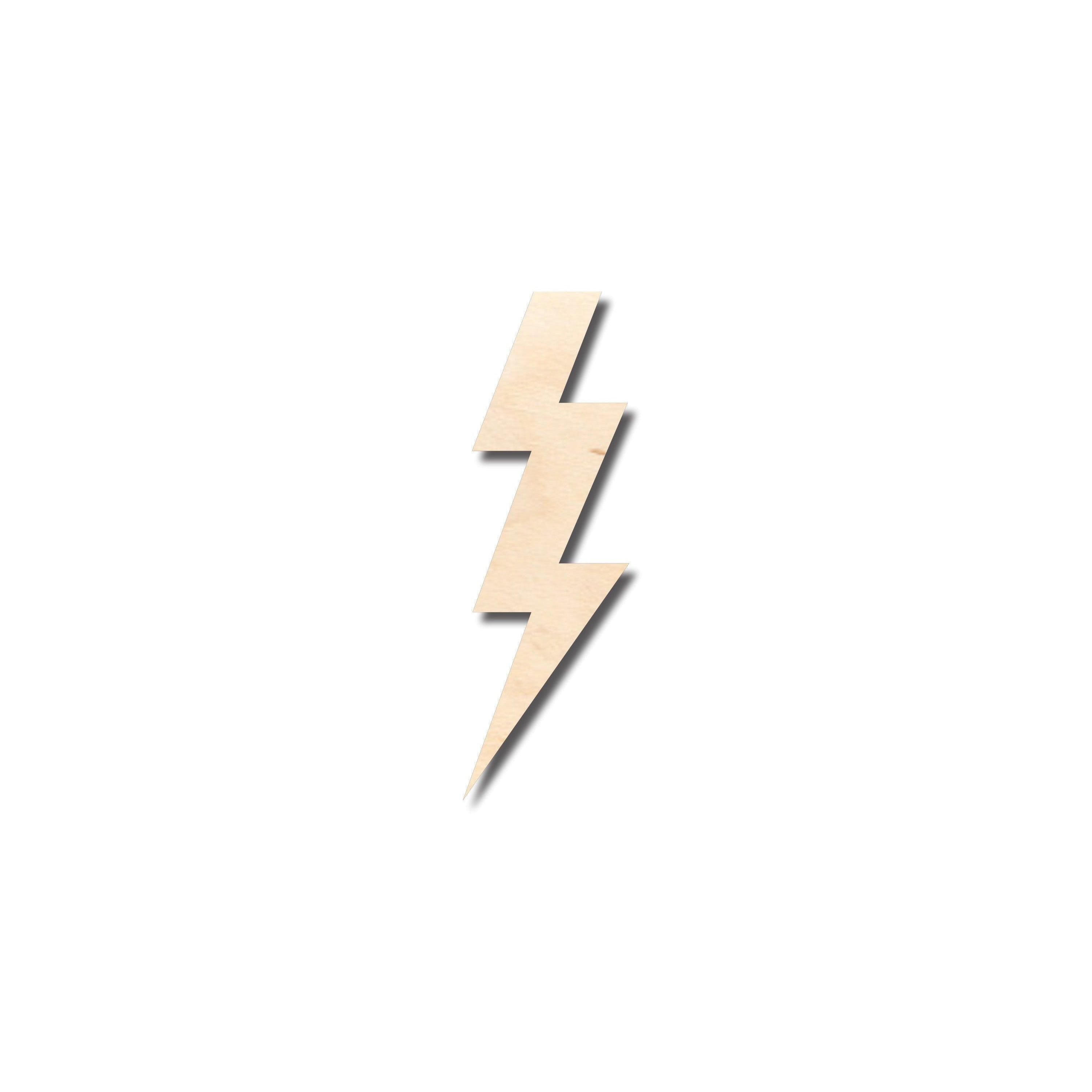 DIY Unfinished Wood Lightning Bolt Shapes up to 46 Inches for Crafts