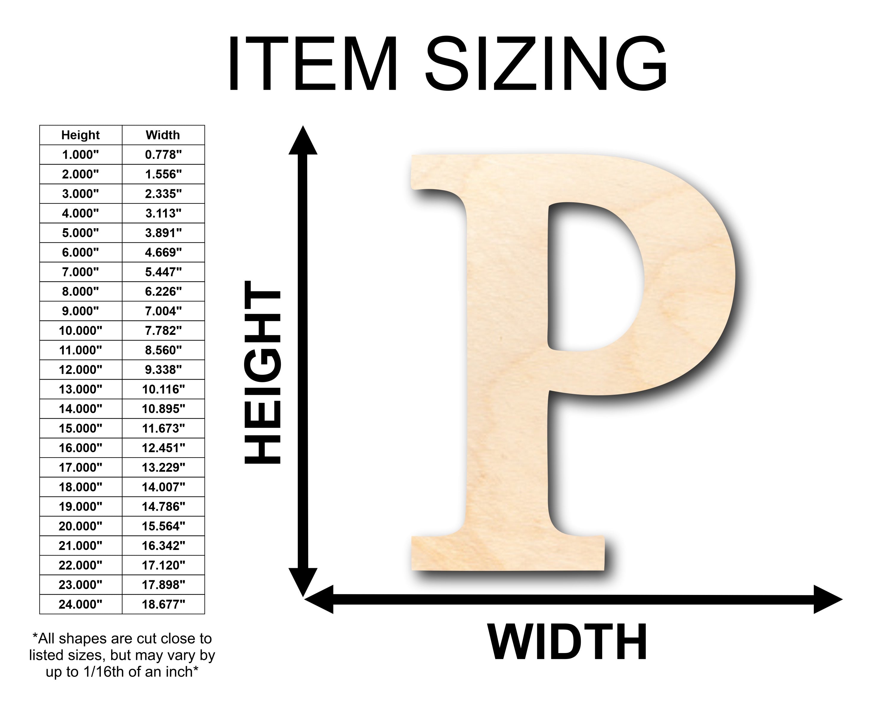 Unfinished Wood Bold Rho Shape for DIY Crafts - Up to 46 Pieces Available