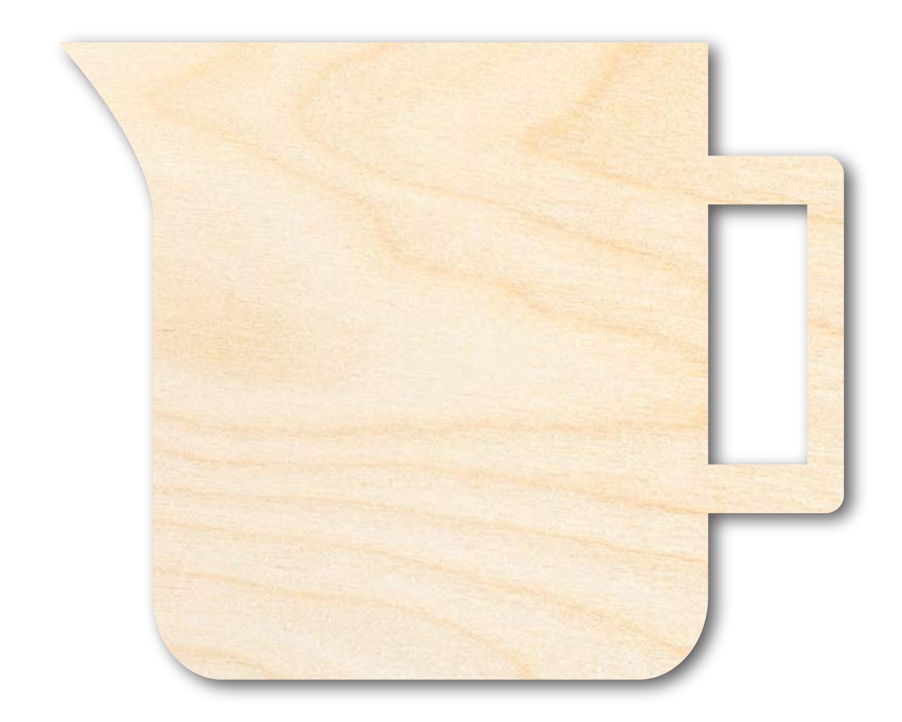 Unfinished Wood Measuring Cup Shape | DIY Craft Cutout | up to 46 DIY