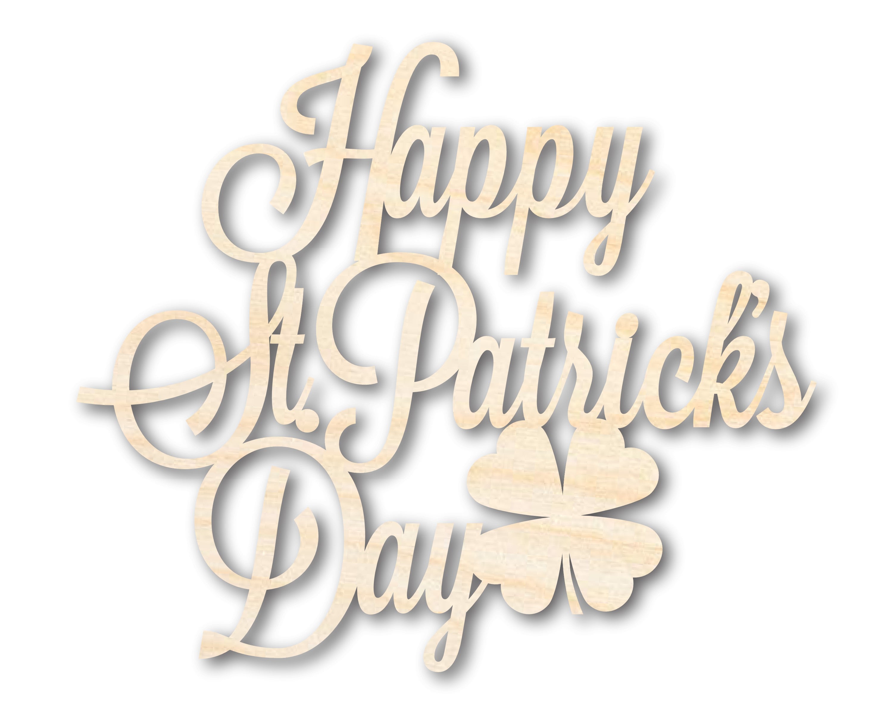 DIY Unfinished Baltic Birch St. Patrick's Day Shape Cutout up to 46 Inches