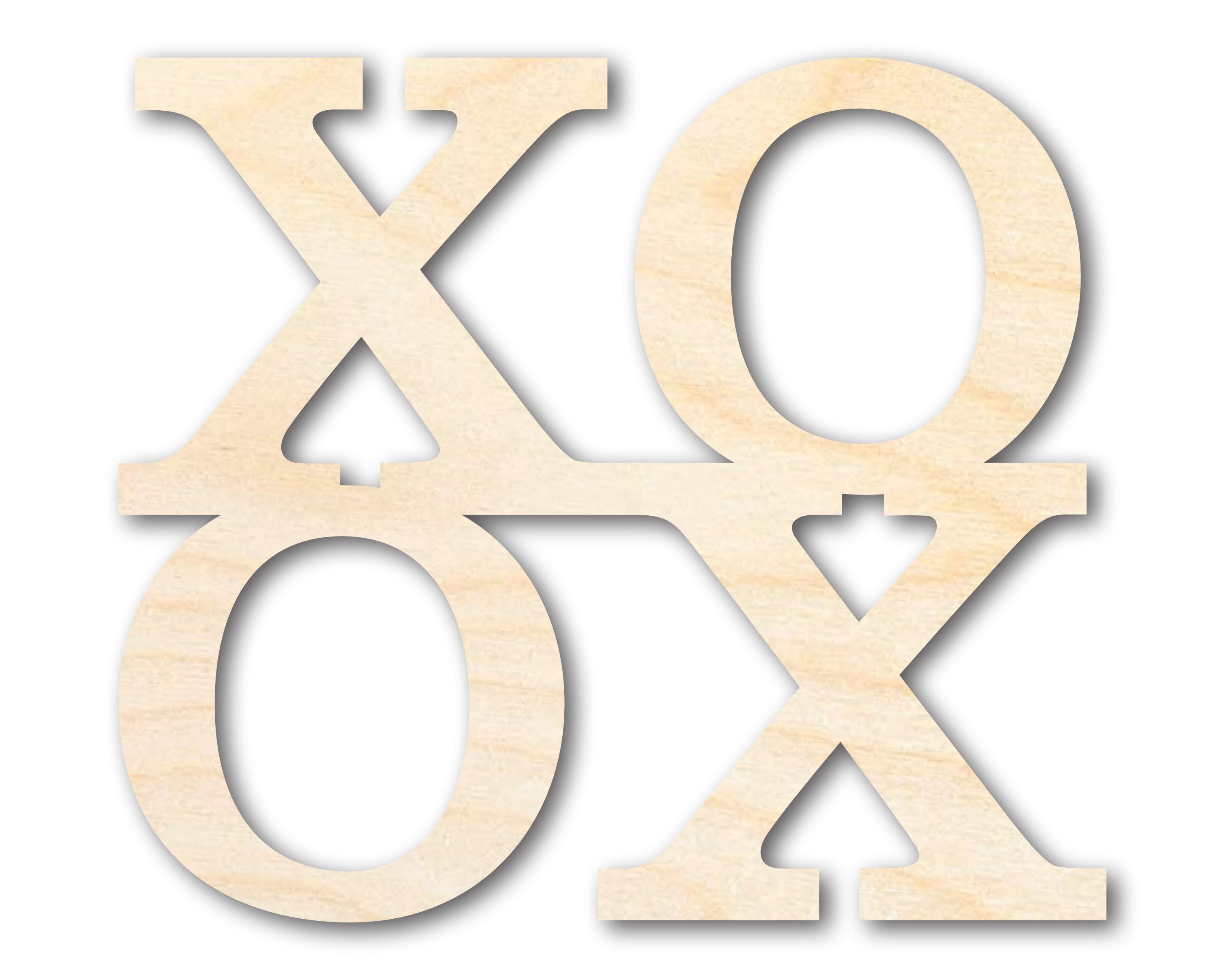 DIY Unfinished XOXO Wood Cutout for Up to 46 Creative Projects