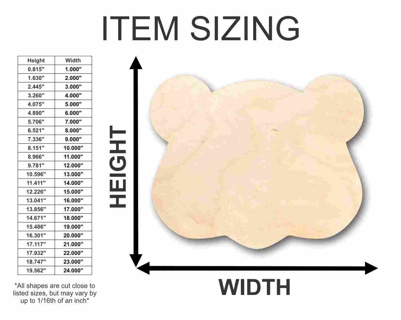 DIY Unfinished Wood Groundhog Head Shape for Groundhog's Day Crafts (Up to 46)