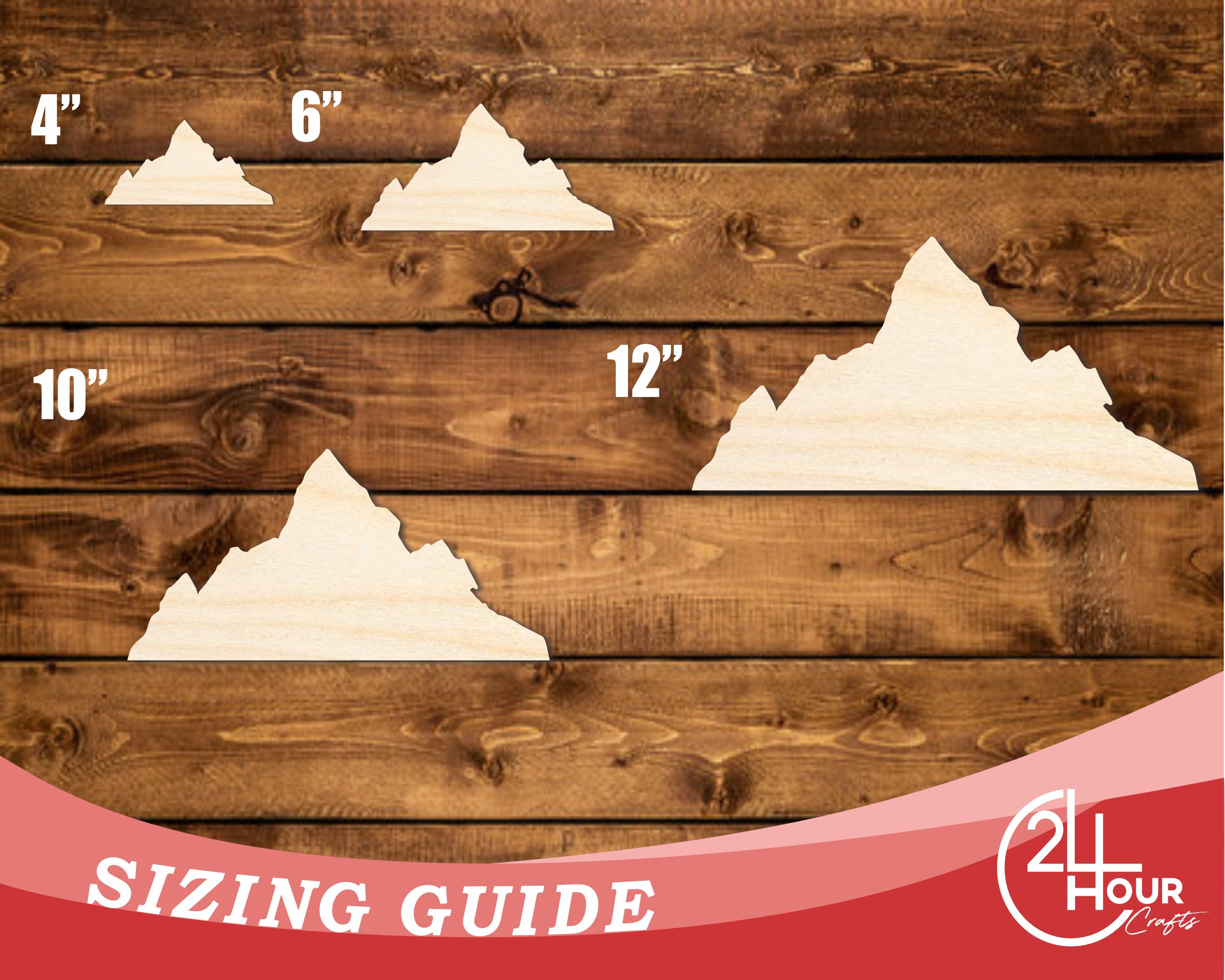 Unfinished DIY Craft Cutout in the Shape of Mount Everest | Ideal for up to 46 DIY Projects