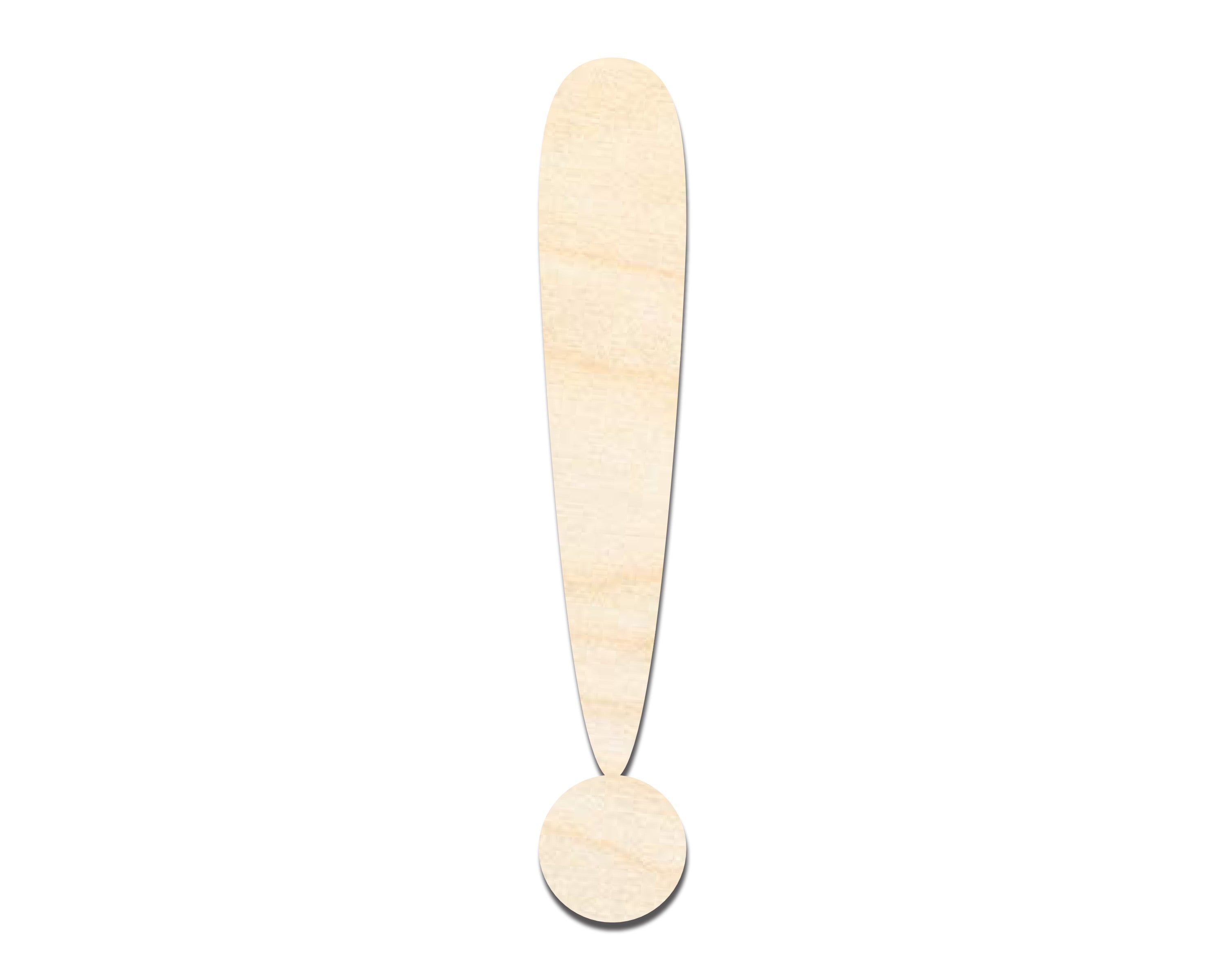 Unfinished Wood Exclamation Point Symbol Crafts for Up to 46 DIY Projects