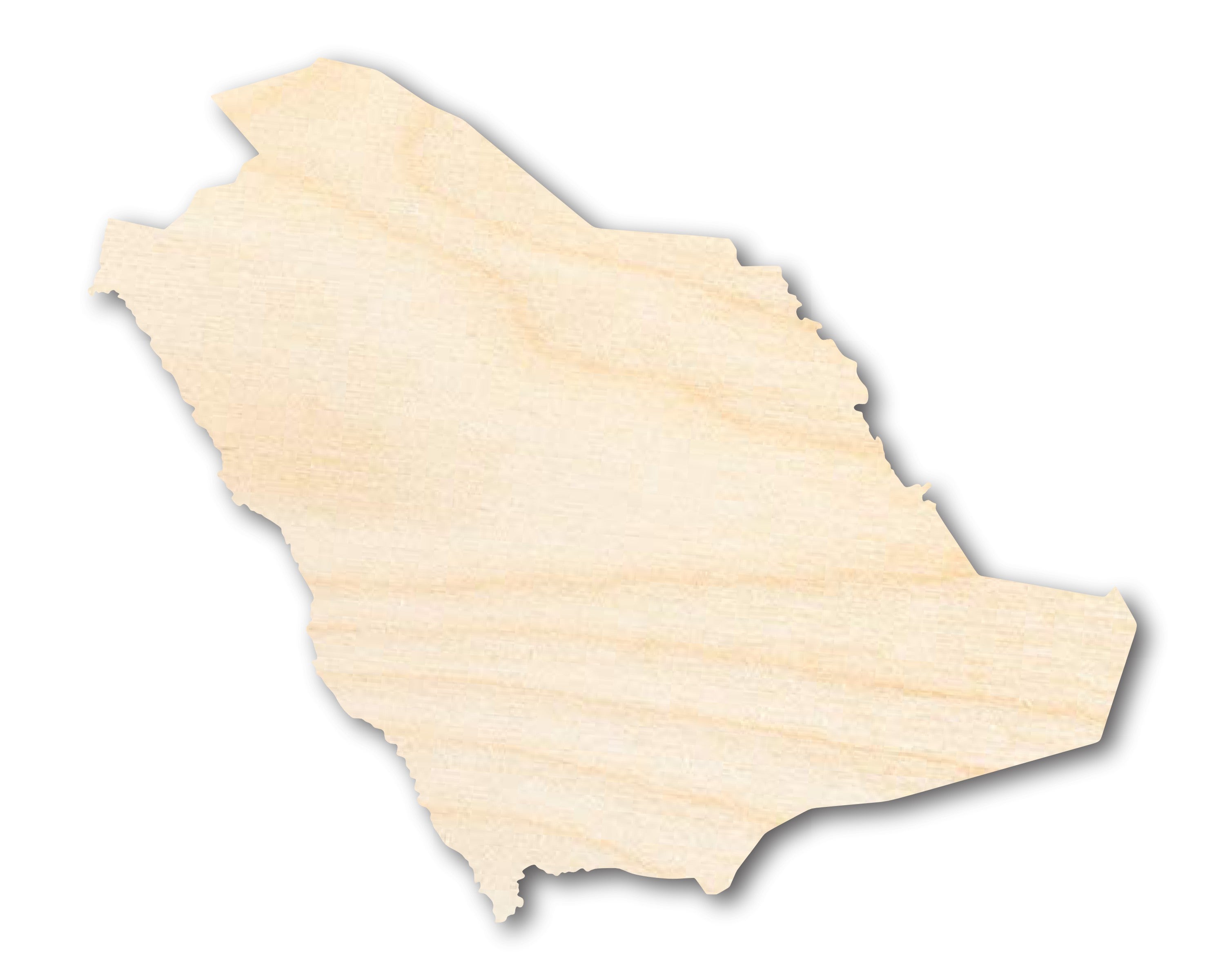 DIY Unfinished Wood Saudi Arabia Country Shape for Middle East Crafts up to 46