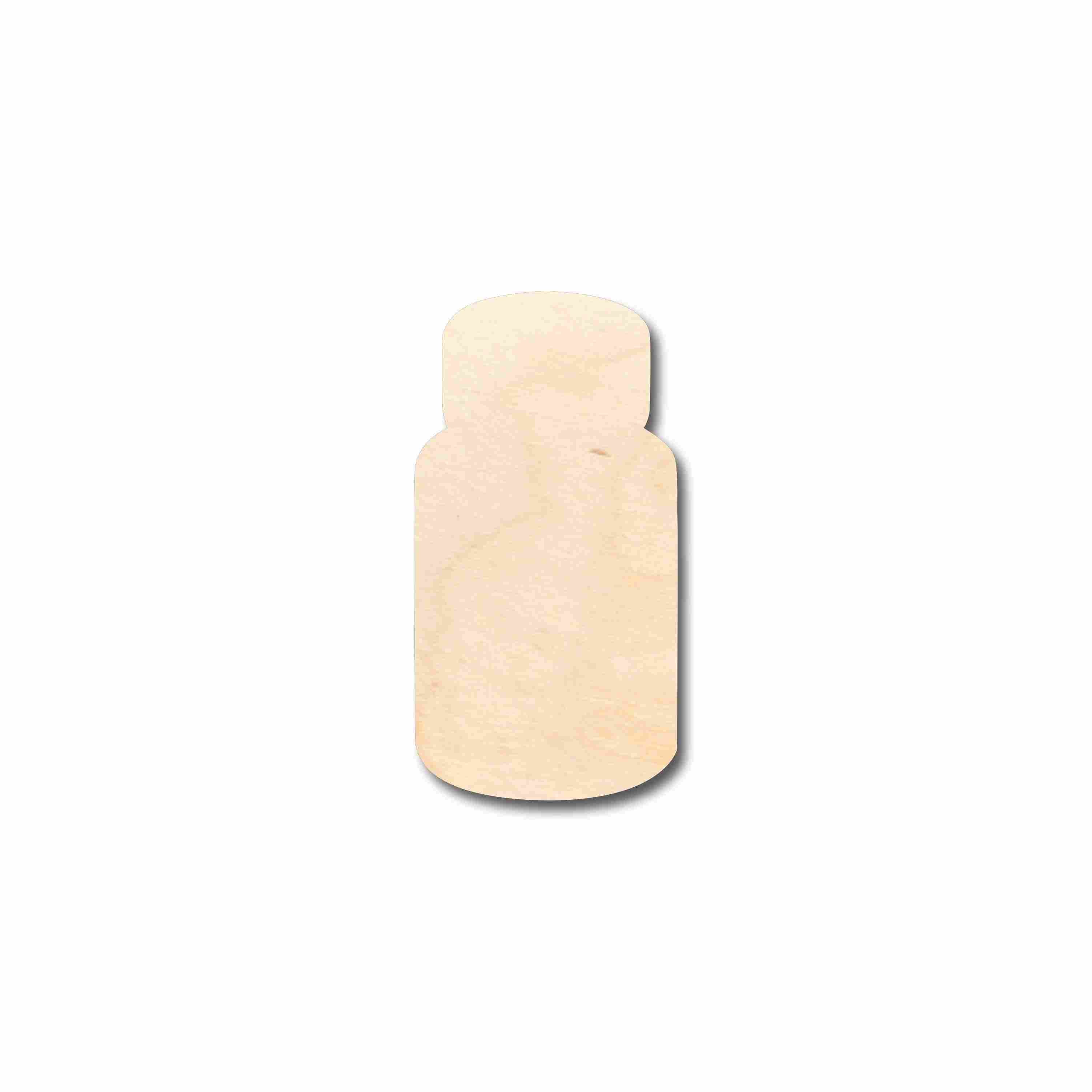 DIY Unfinished Wood Medicine Pill Bottle Silhouette - Up to 46 Crafting Options