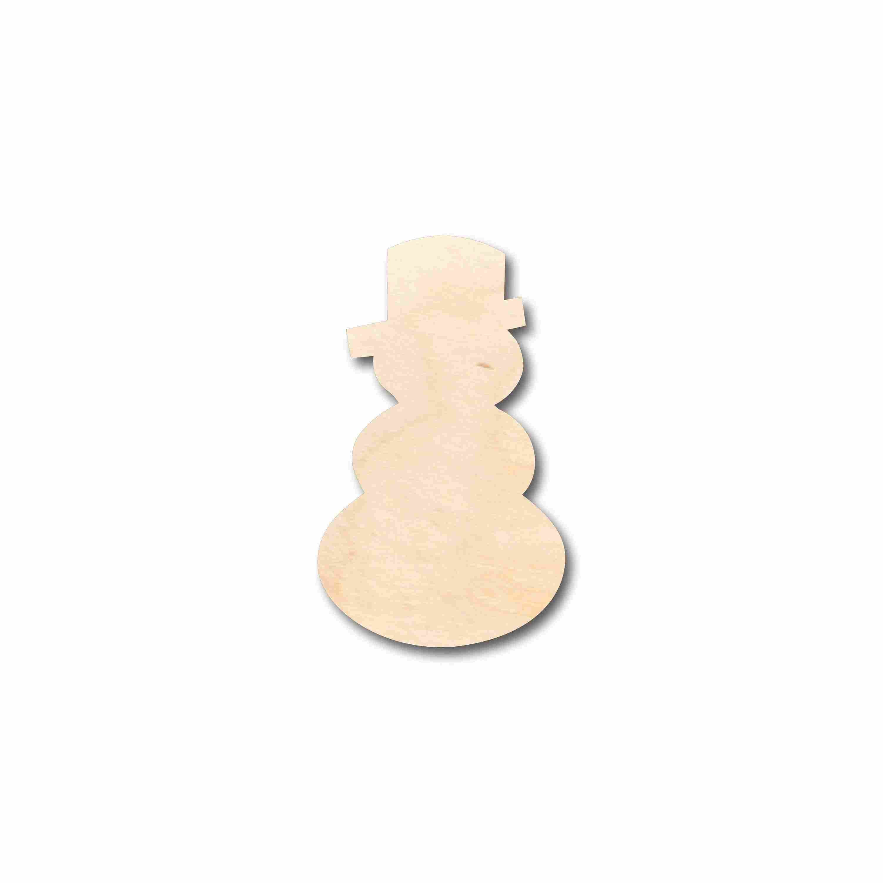 DIY Unfinished Baltic Birch Wood Snowman Silhouette - Up to 46 Inches