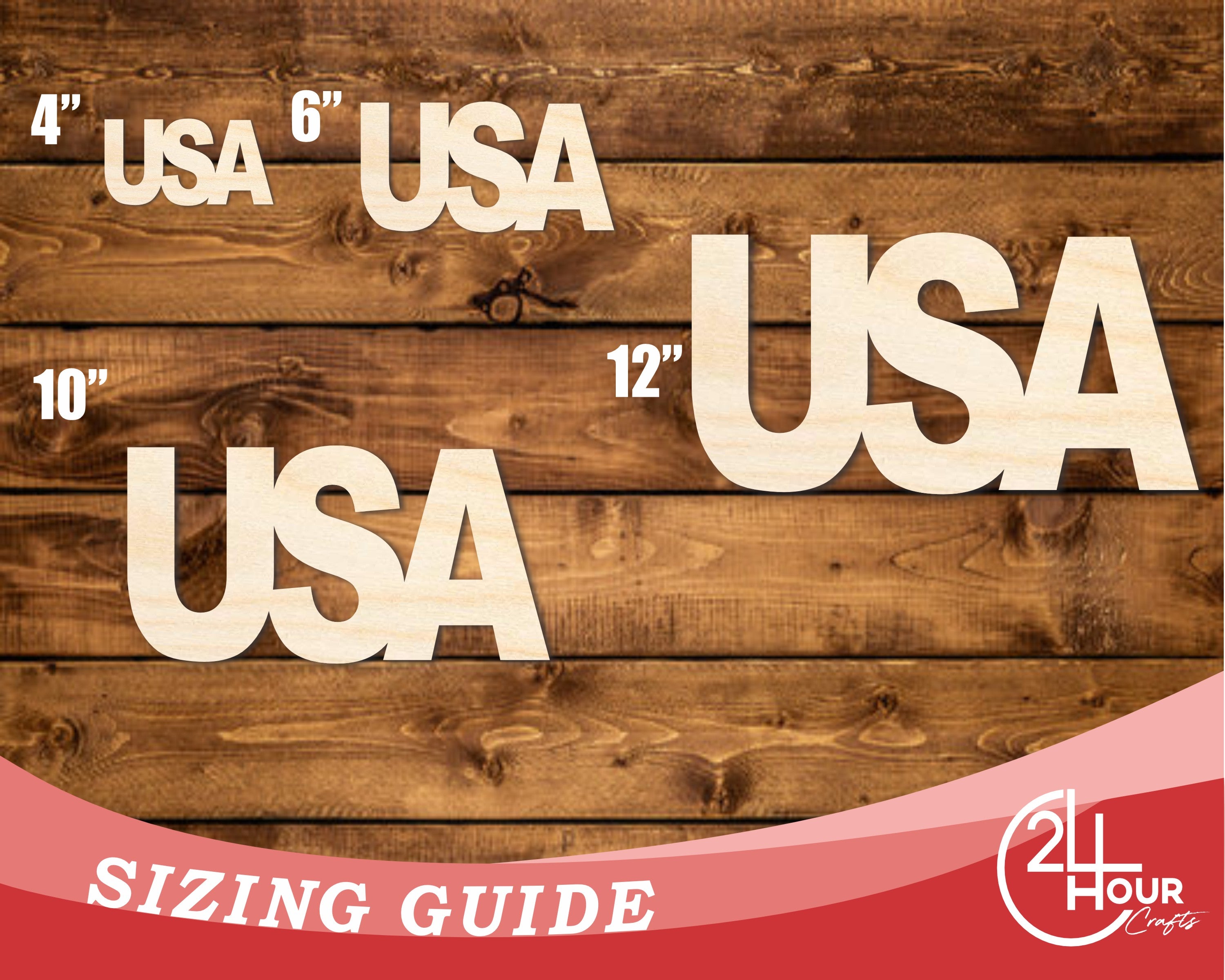 USA Unfinished Wood DIY Craft Cutouts up to 46 Inches