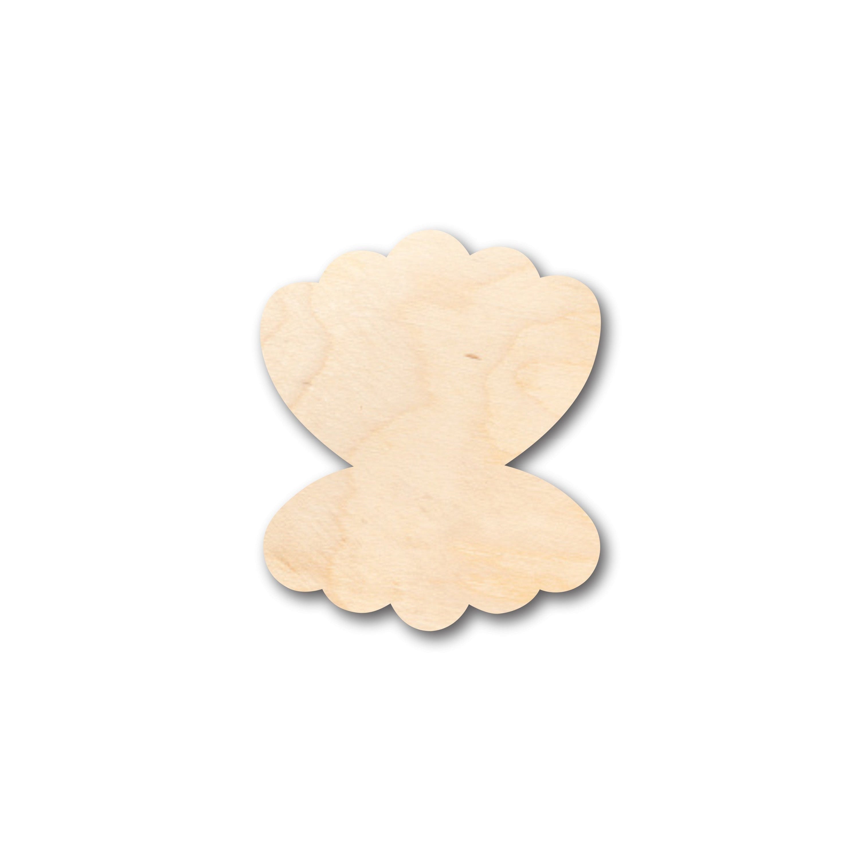 Unfinished Wood Pearl - Shaped Craft Items Ideal for Up to 46 DIY Projects