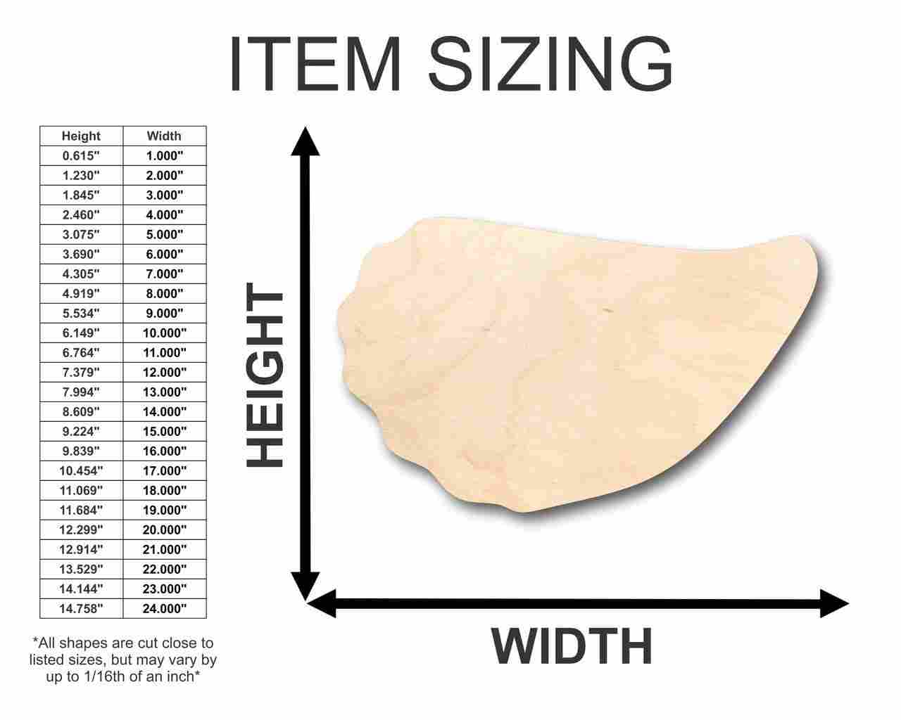 Unfinished Wood Oyster Shape Ideal for Ocean - Themed Nursery Crafts, Up to 46 Pieces for DIY Projects