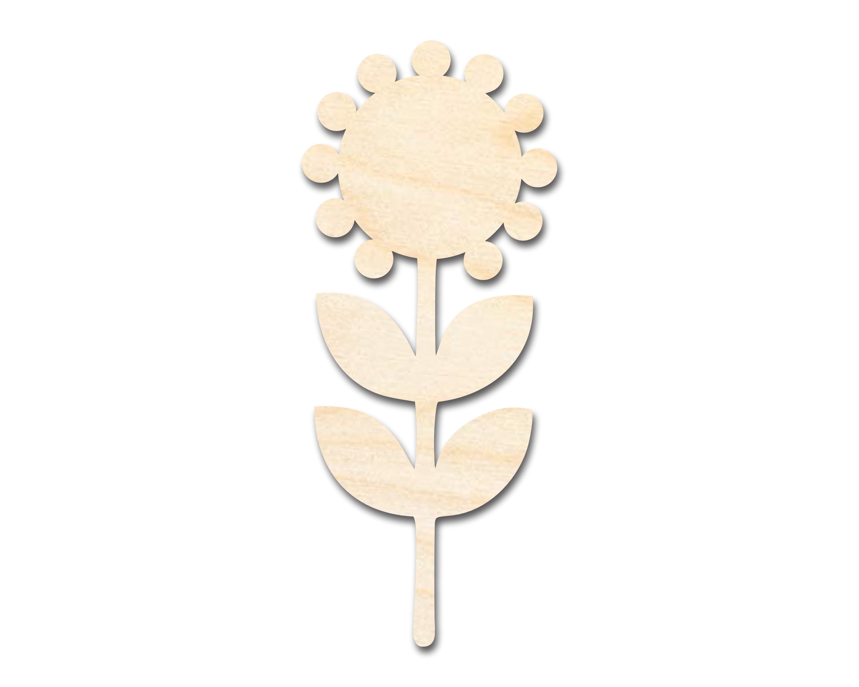 DIY Unfinished Wood Folk Sunflower Shapes, Up to 46 for Flower Crafts