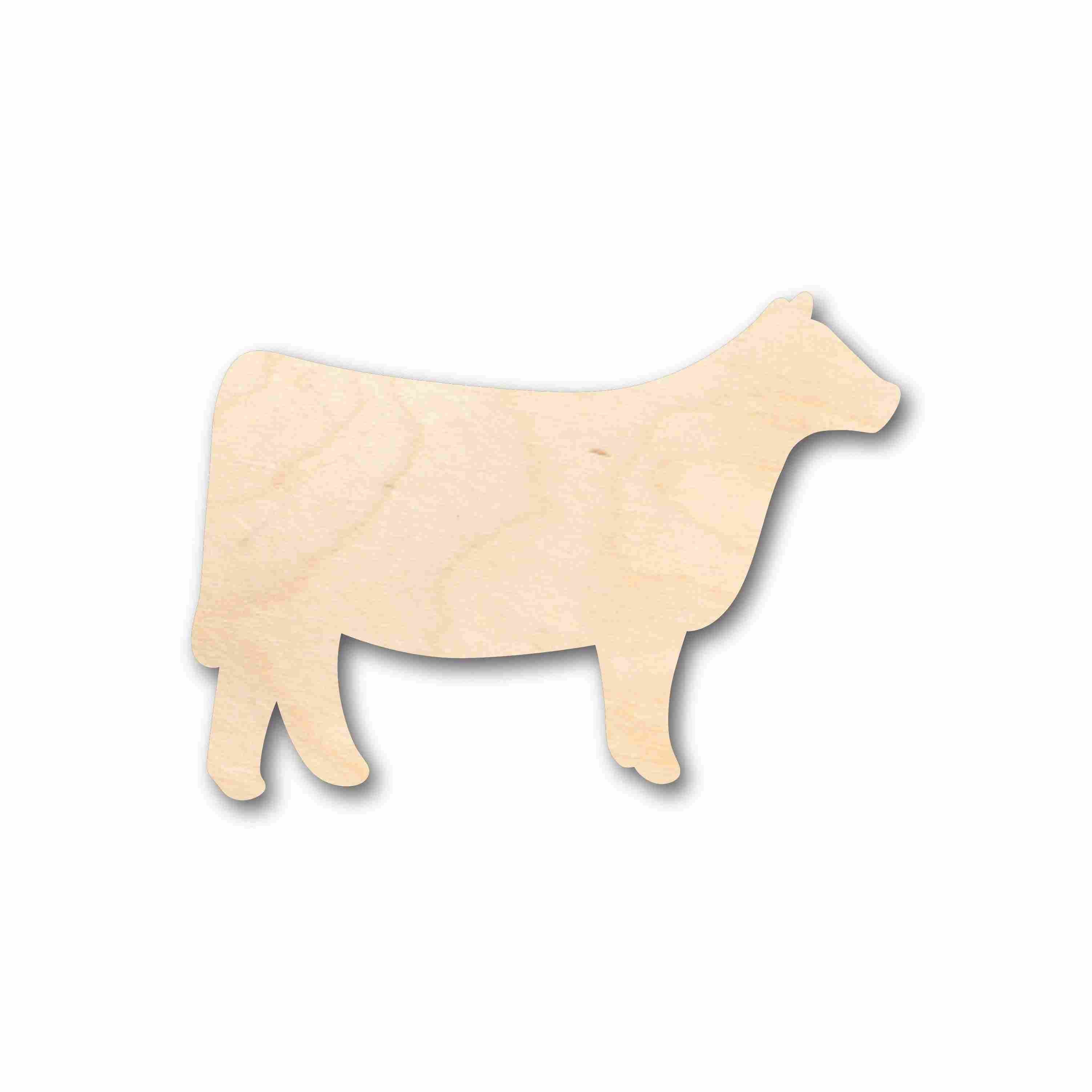 Unfinished Baltic Birch Wood Cow Calf Silhouette for Up to 46 DIY Craft Projects