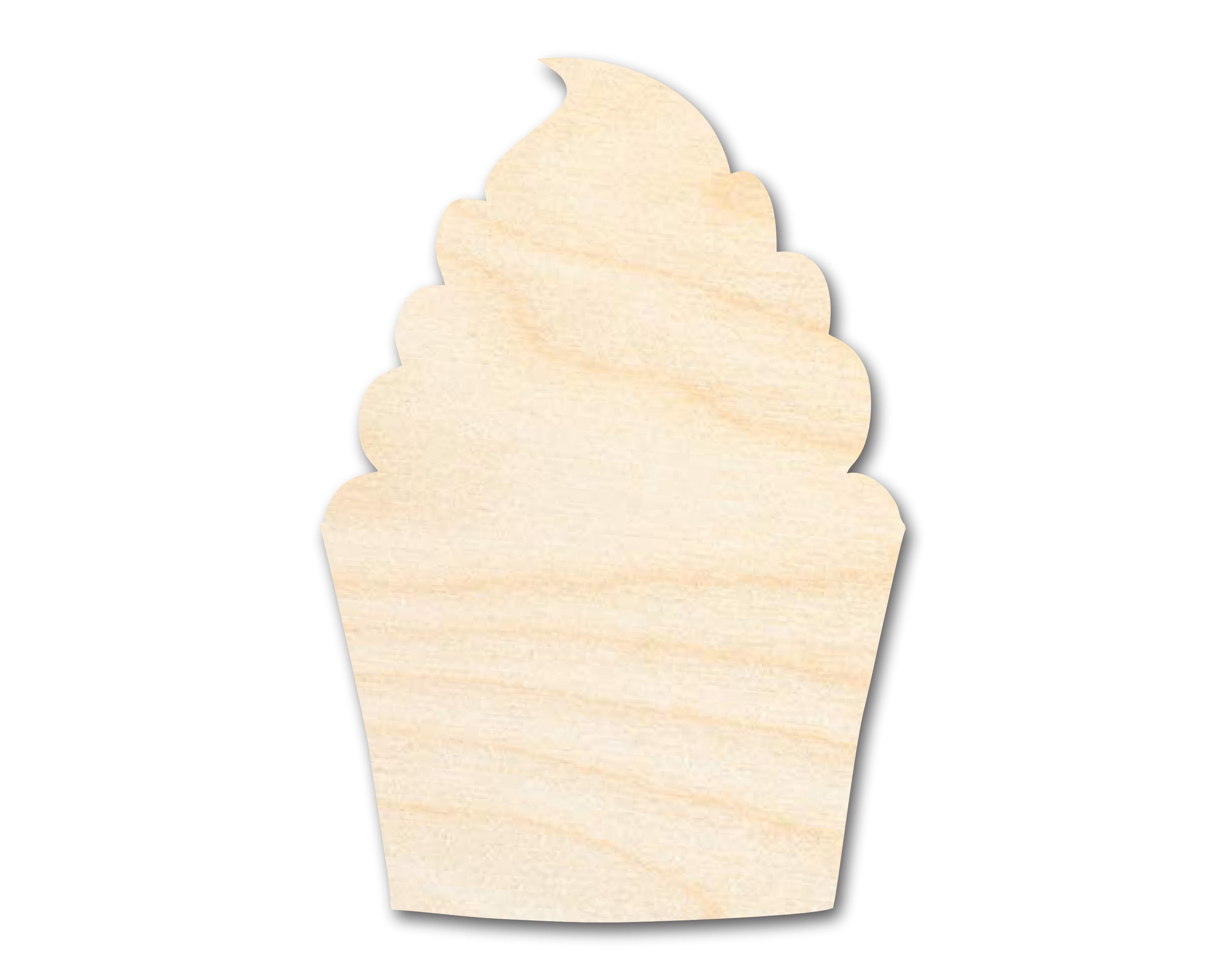 DIY Unfinished Baltic Birch Wood Cupcake Shape Cutouts up to 46 Inches