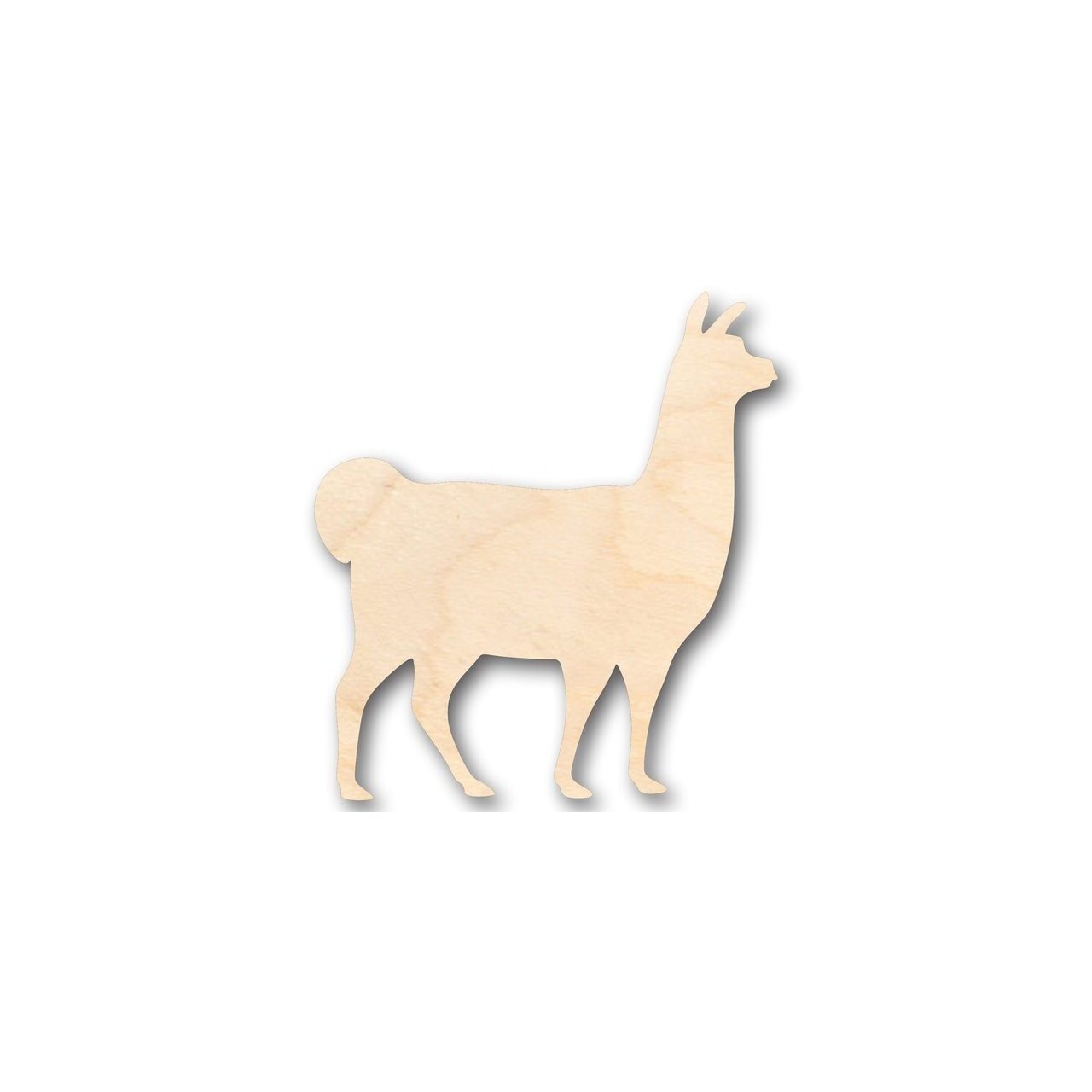Unfinished DIY Wood Llama Shape for Farm Animal Crafts, Sizes Up to 46 Inches