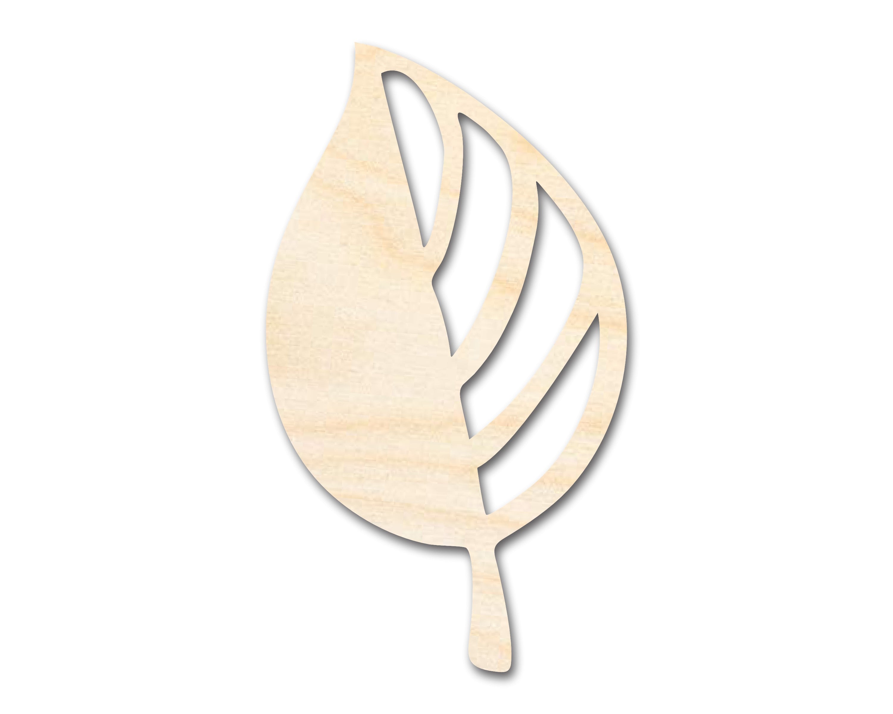 Unfinished Baltic Birch Wood Autumn Leaf Shape Craft Cutouts for Up to 46 DIY Projects