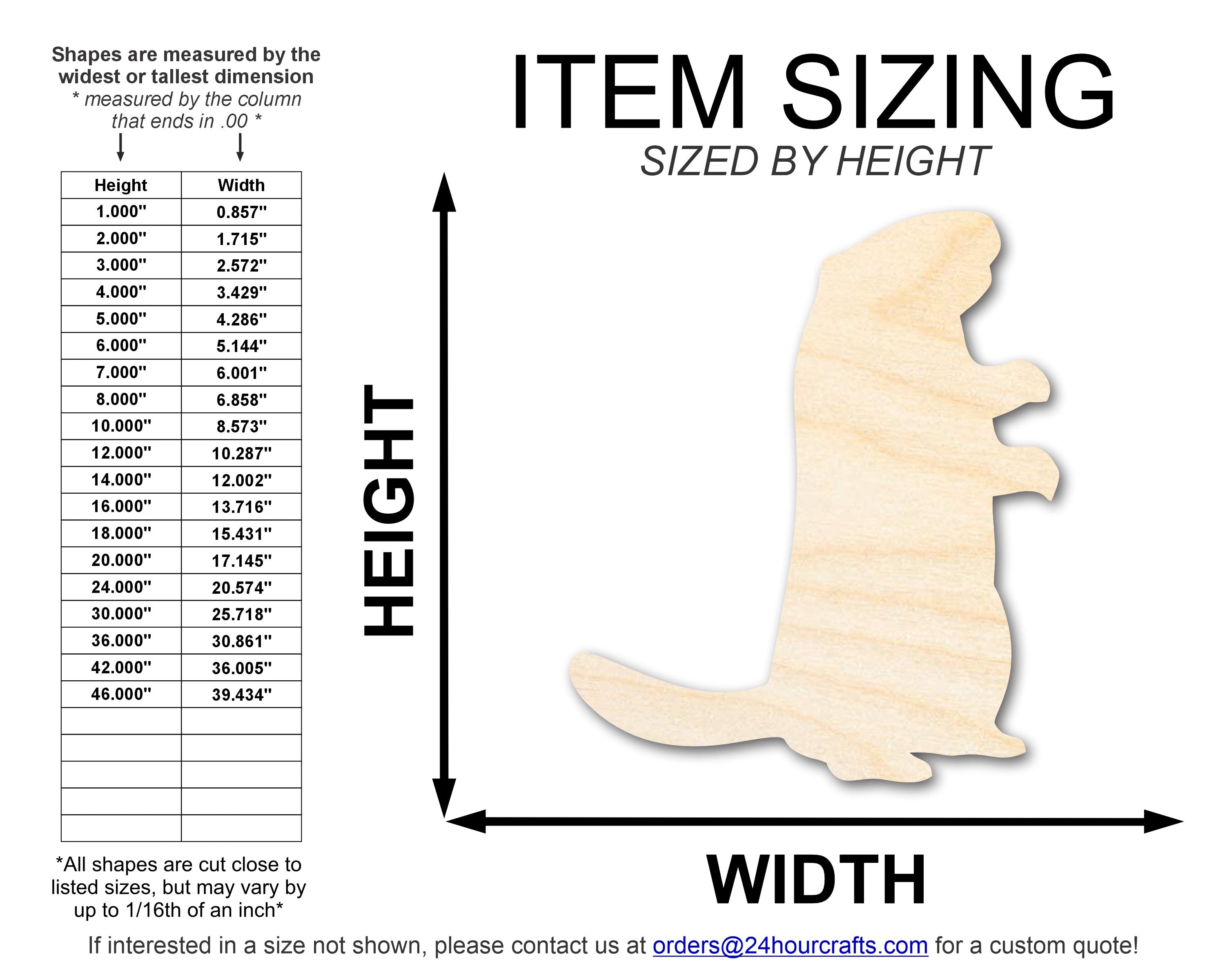 Unfinished DIY Craft Standing Groundhog Shape Cutout for Groundhog Day, Up to 46 Inches
