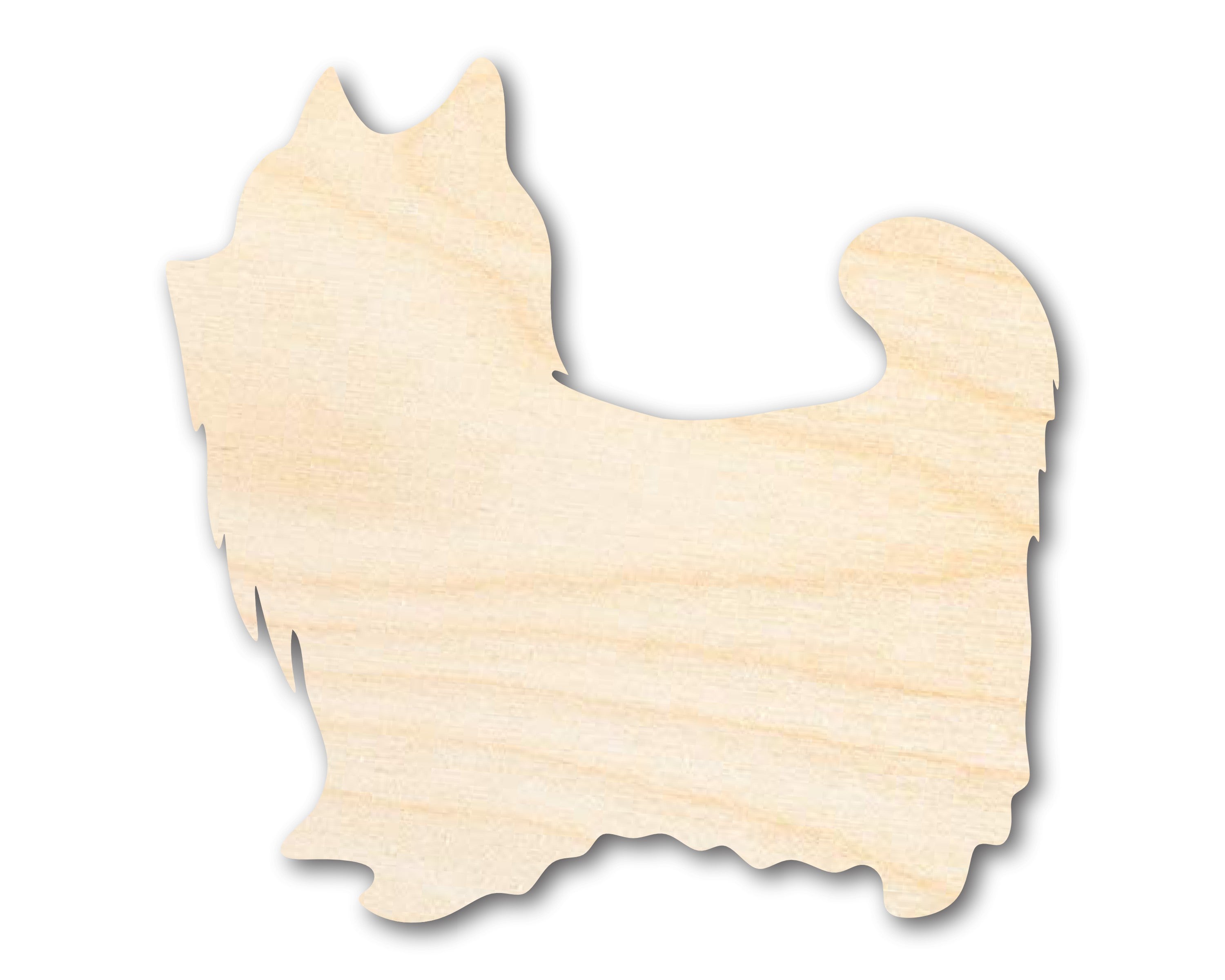 Unfinished Wood Craft - Yorkshire Terrier Shape, Sizes Up to 46 Inches