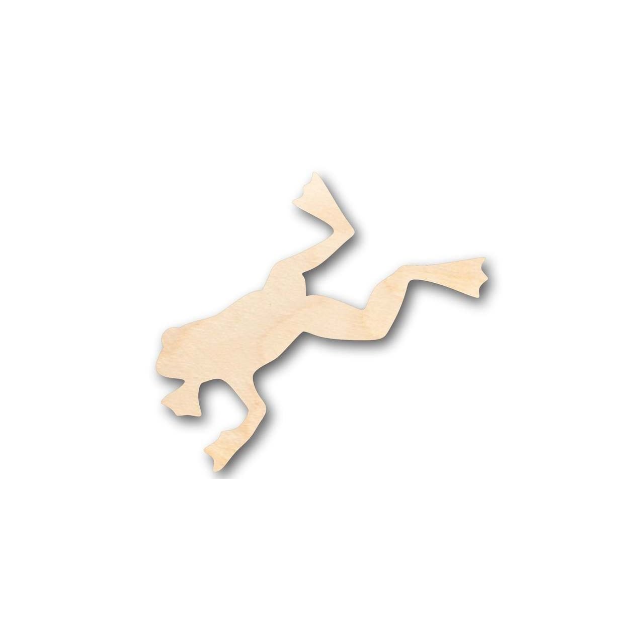 DIY Unfinished Wood Jumping Frog Shape for Animal Crafts (up to 46)