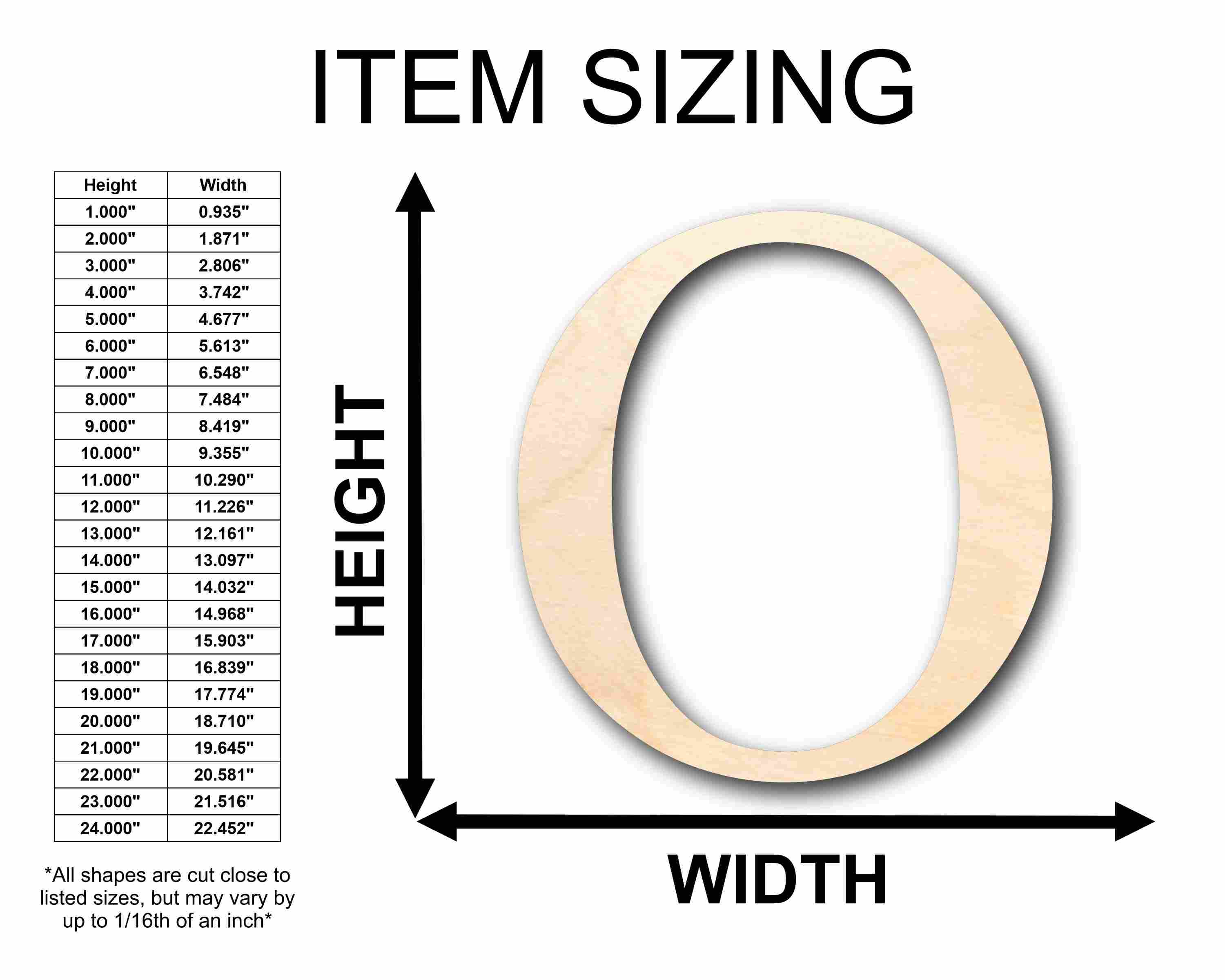 DIY Unfinished Omicron Wood Silhouette for Up to 46 Craft Projects